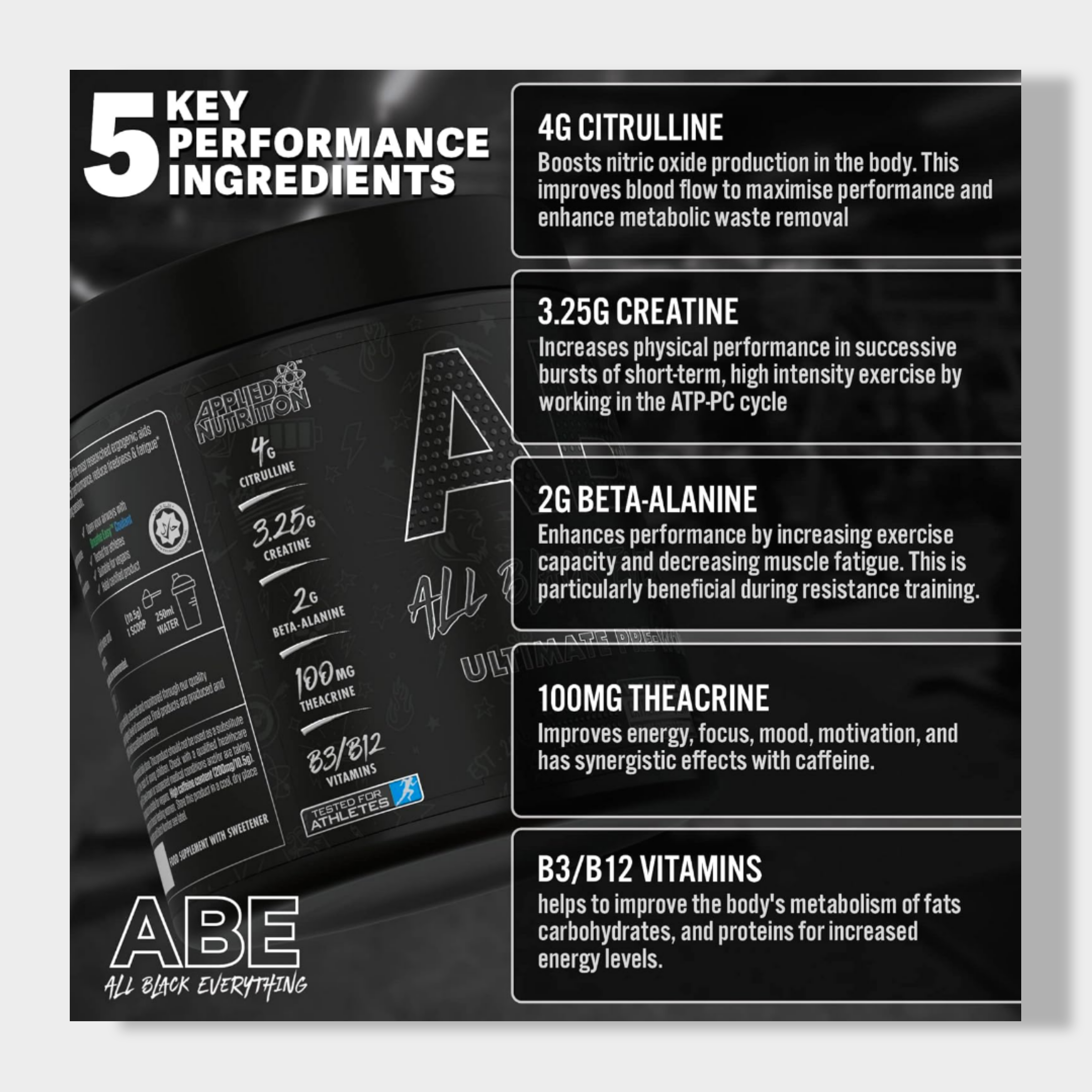 ABE - All Black Everything Pre-Workout | 375g