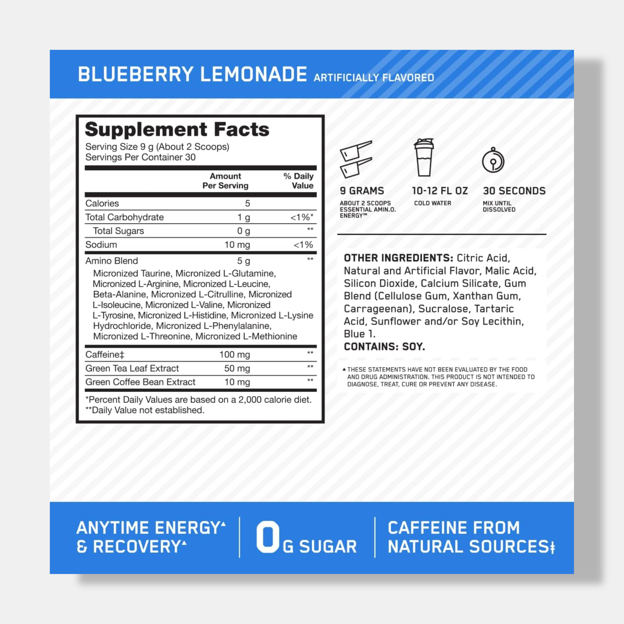 Optimum Nutrition (ON) Amino Energy | Made In USA | 270g