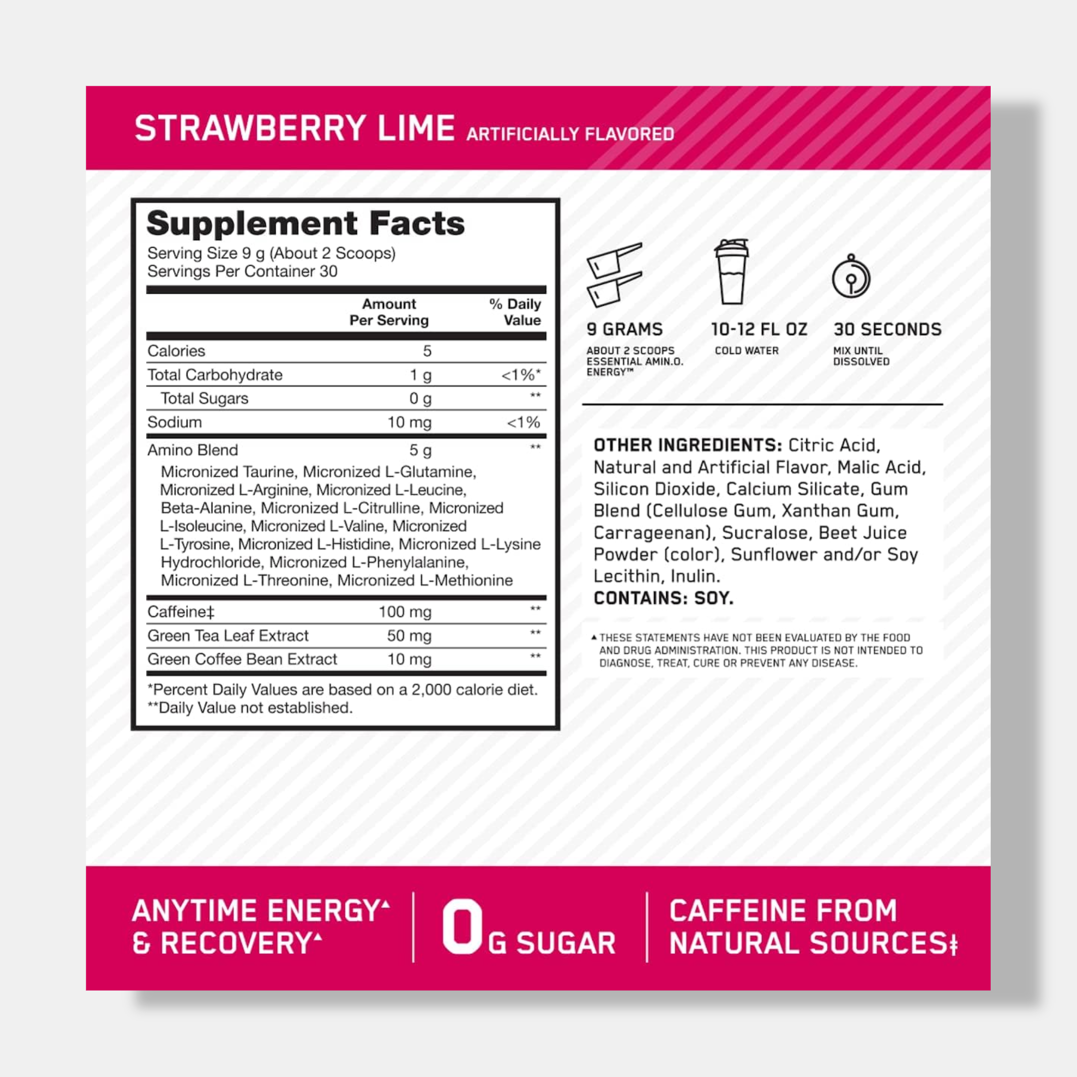 Optimum Nutrition (ON) Amino Energy | Made In USA | 270g