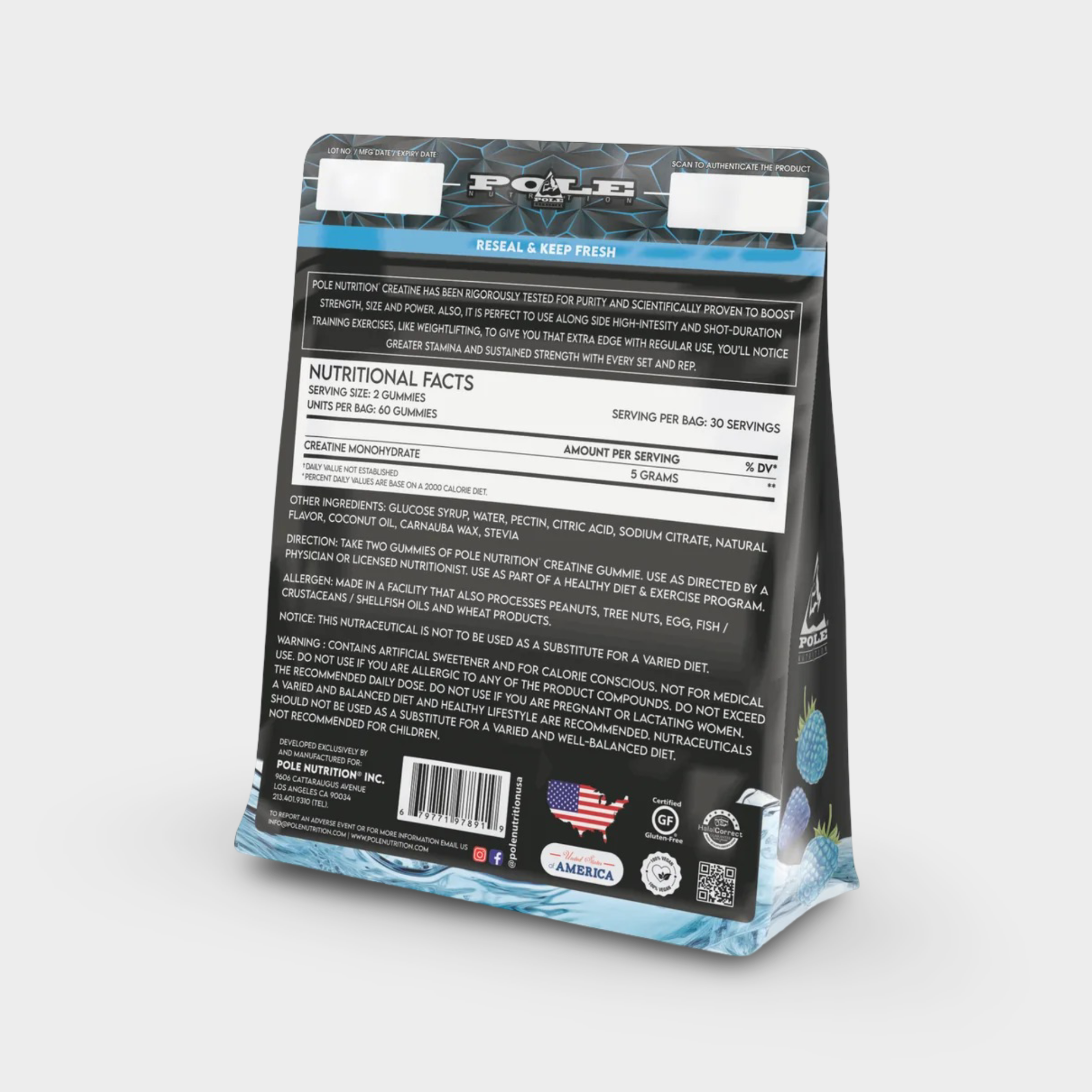 Pole Nutrition Creatine Gummies 5000mg | 300gm