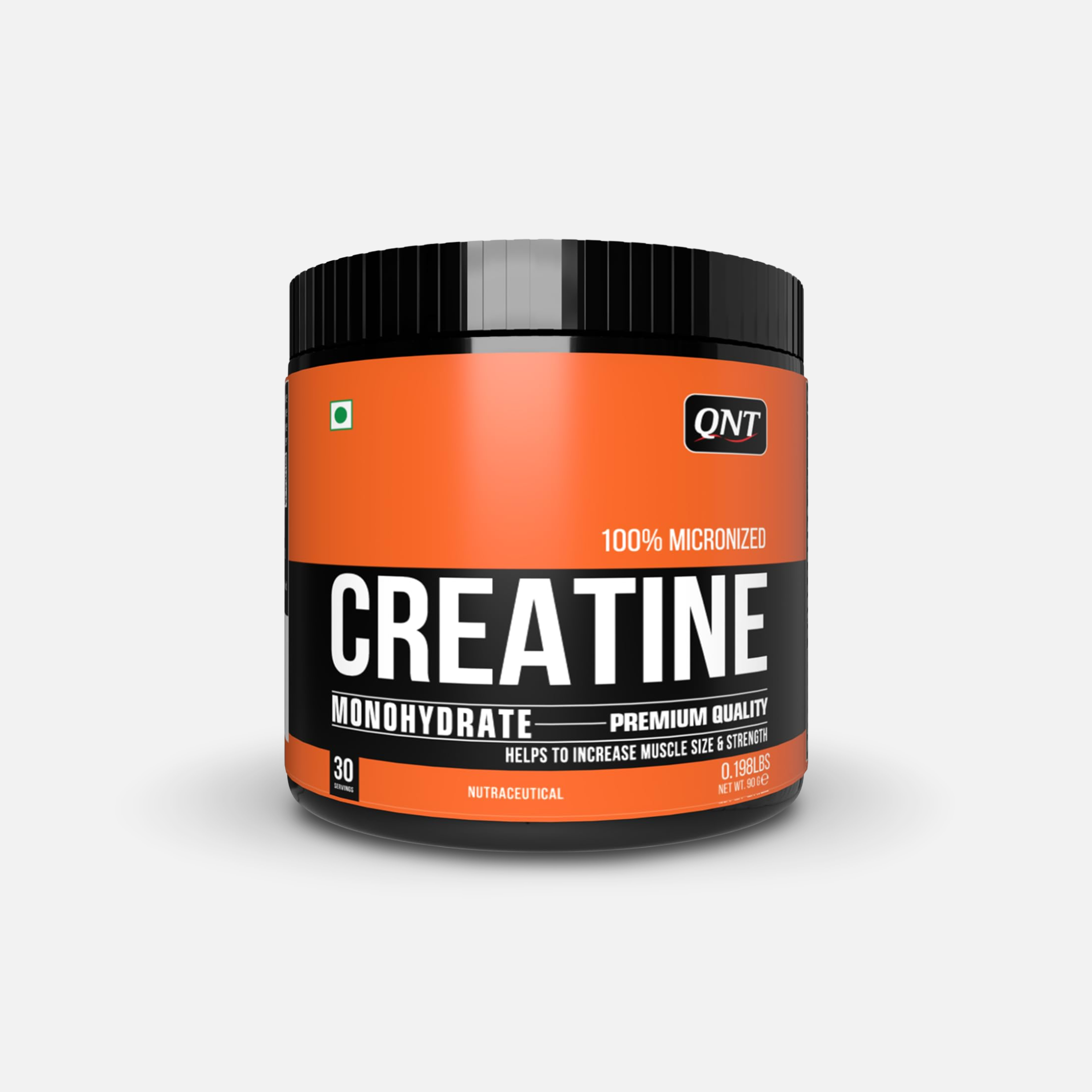 QNT Creatine Monohydrate | 100% Pure & Micronized Powder | 90g