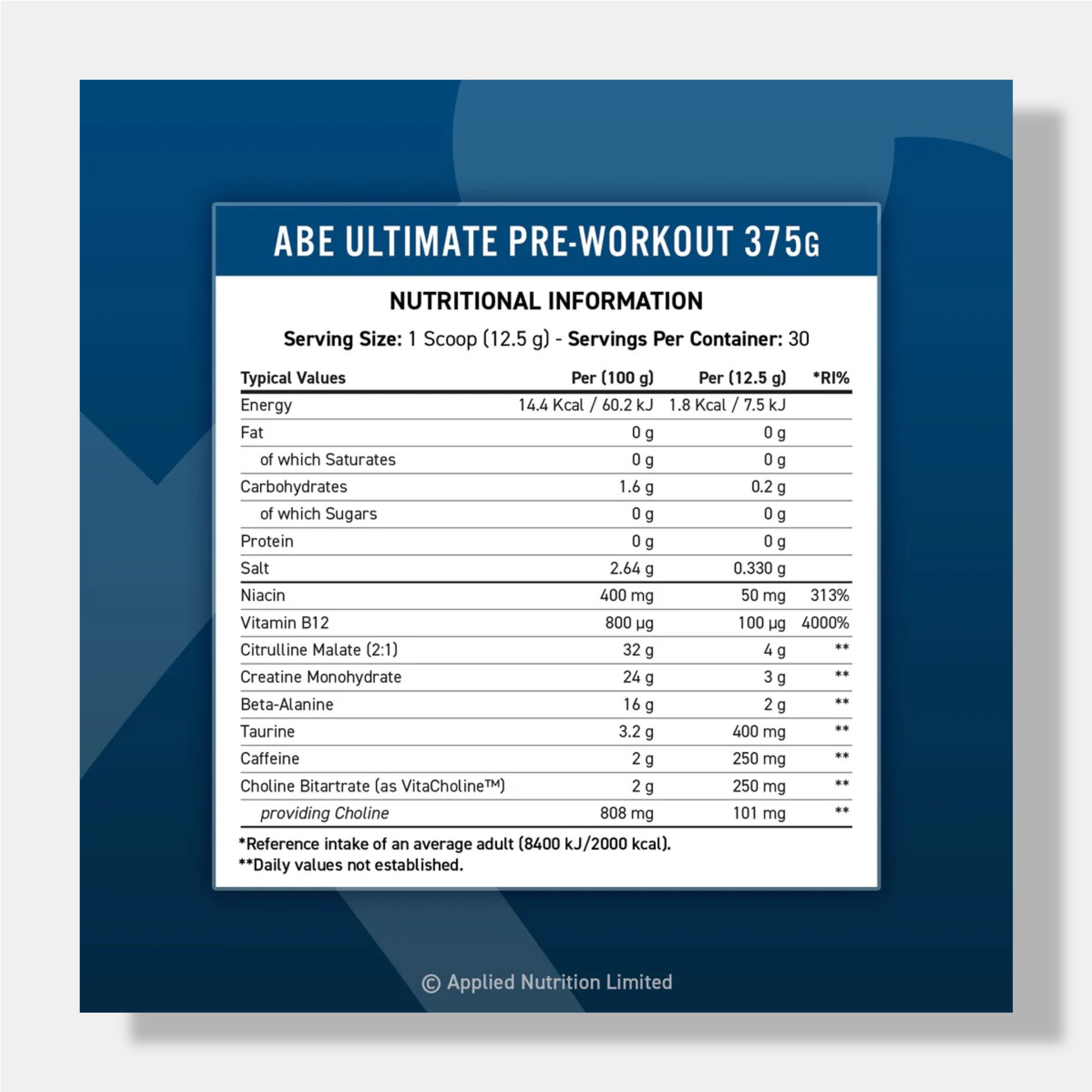 ABE - All Black Everything Pre-Workout | 375g