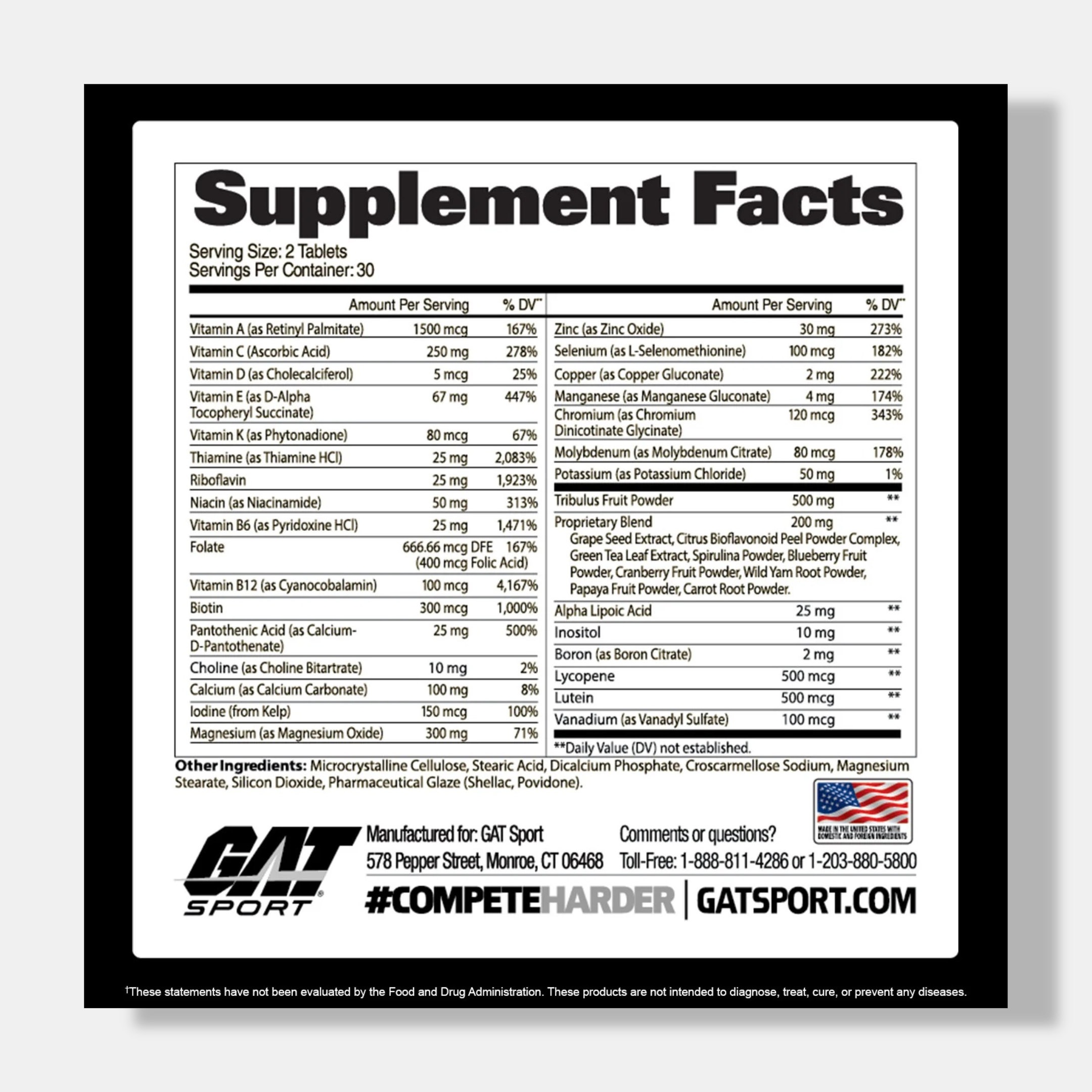 Gat Sport Mens Multi+Test Vitamin