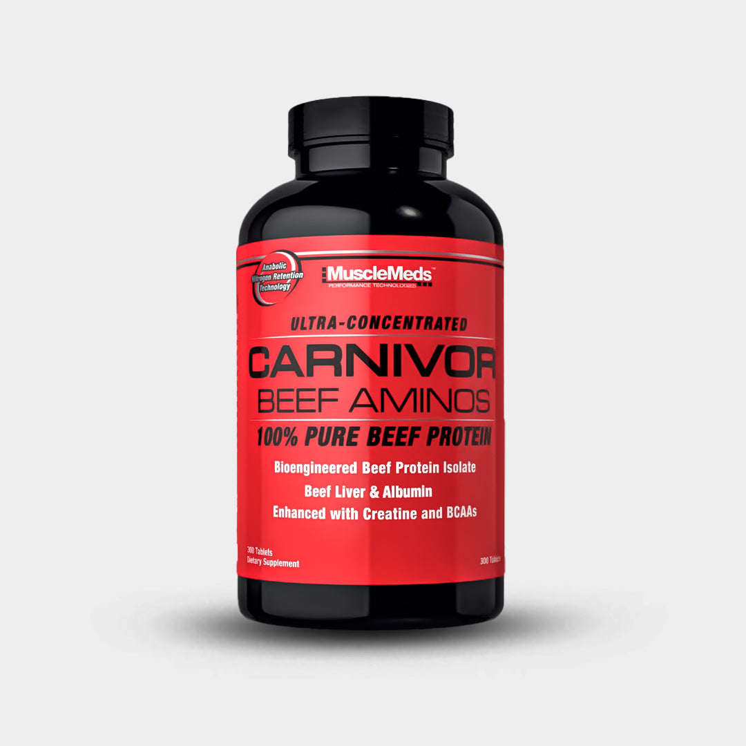 MuscleMeds Carnivor Beef Aminos for Recovery and Muscle Growth | 300 Tablets