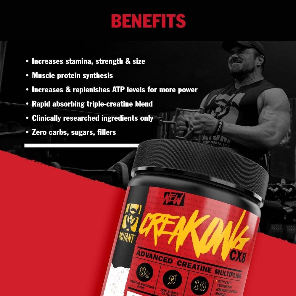 Mutant CREAKONG CX8 | Advanced Creatine Multiplier | Creatine + Amino Acid Supplement | 249 g