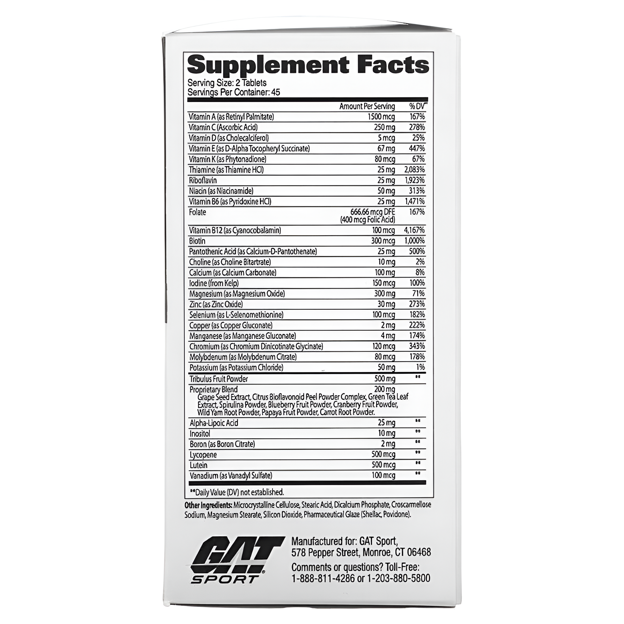 Gat Sport Mens Multi+Test Vitamin