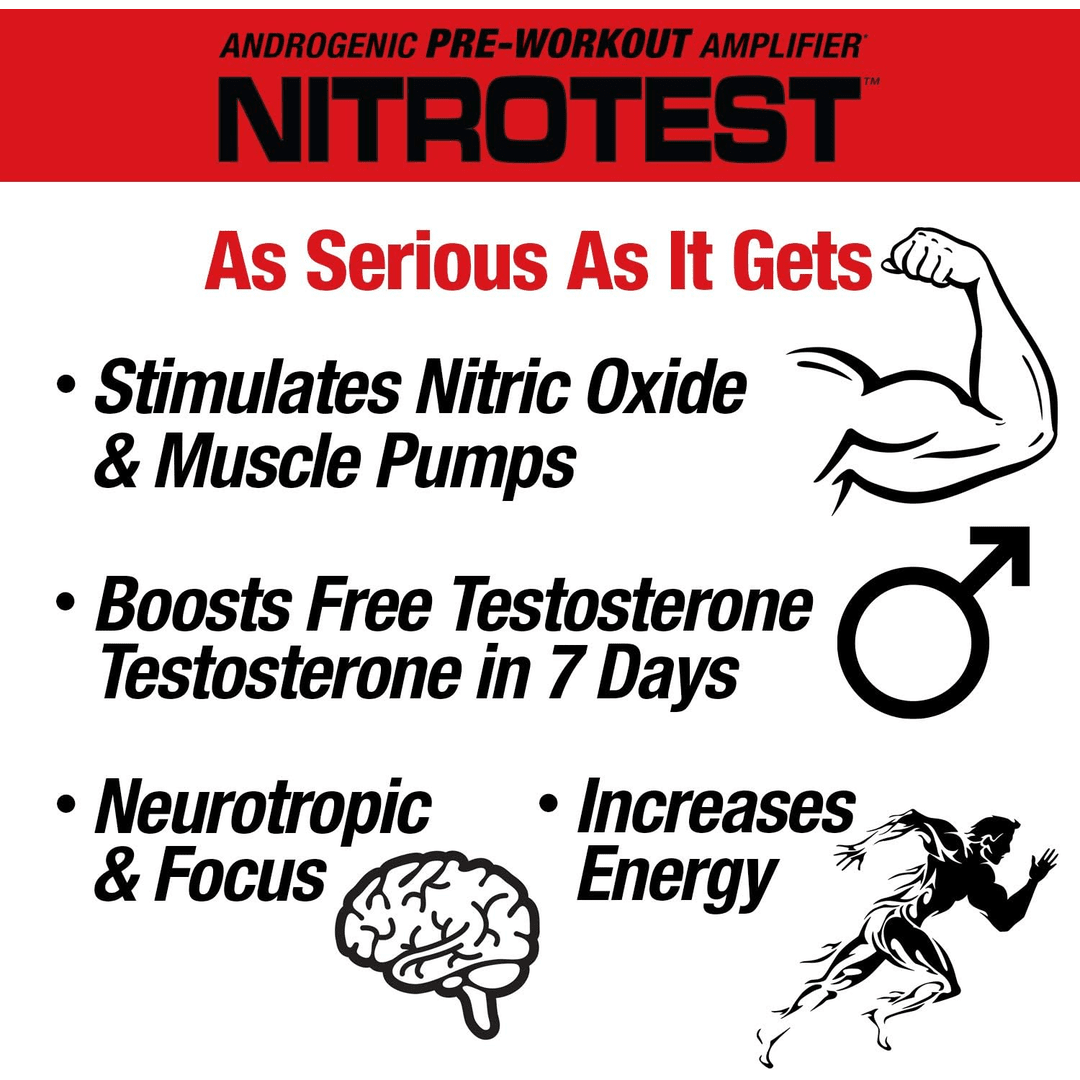 MuscleMeds NitroTest 2-in-1 Pre-workout + Test Booster