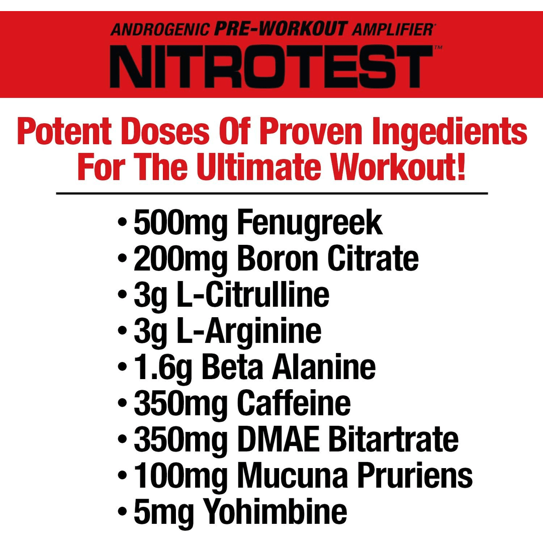 MuscleMeds NitroTest 2-in-1 Pre-workout + Test Booster