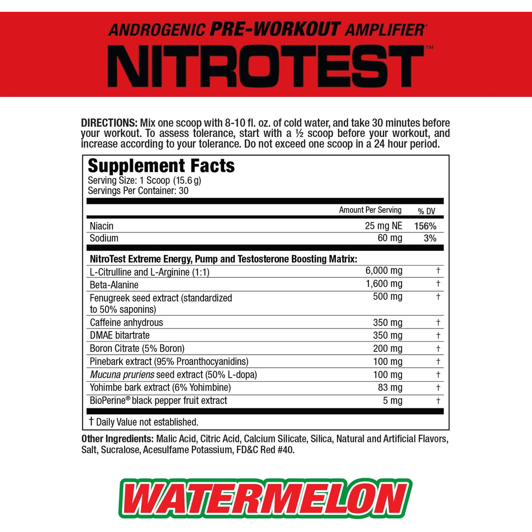 MuscleMeds NitroTest 2-in-1 Pre-workout + Test Booster