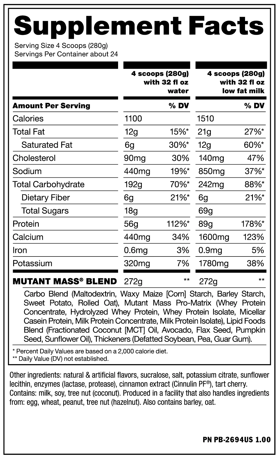 Mutant Mass Gainer | 15lbs