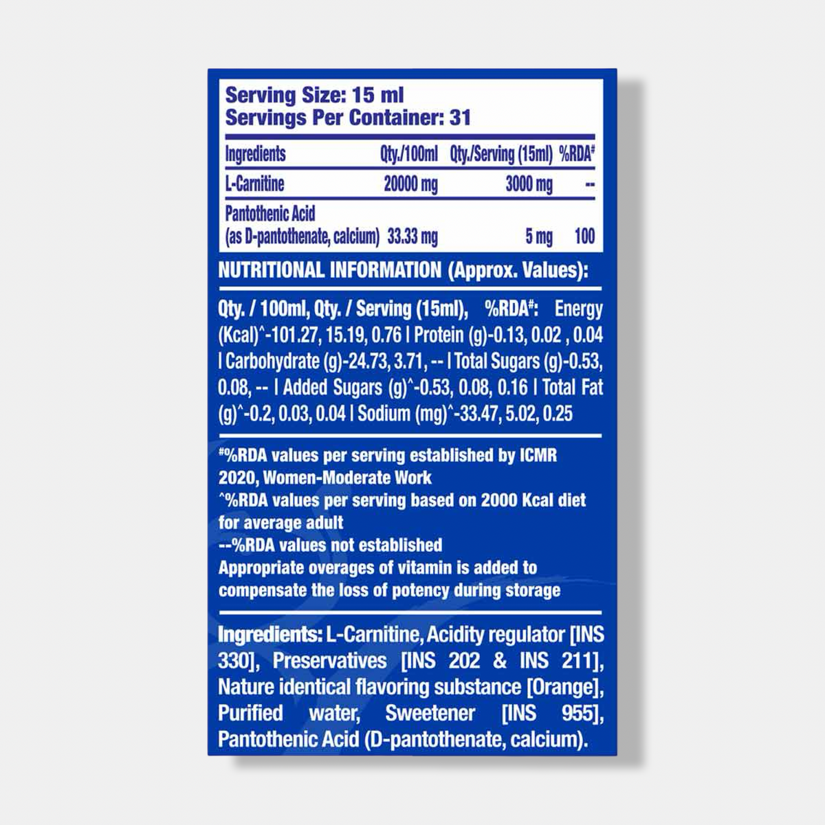 Ronnie Coleman (RC) L-Carnitine XS 3000 | 465 ml