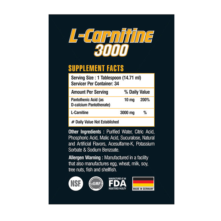 Pole Nutrition L Carnitine Liquid 3000 Mg