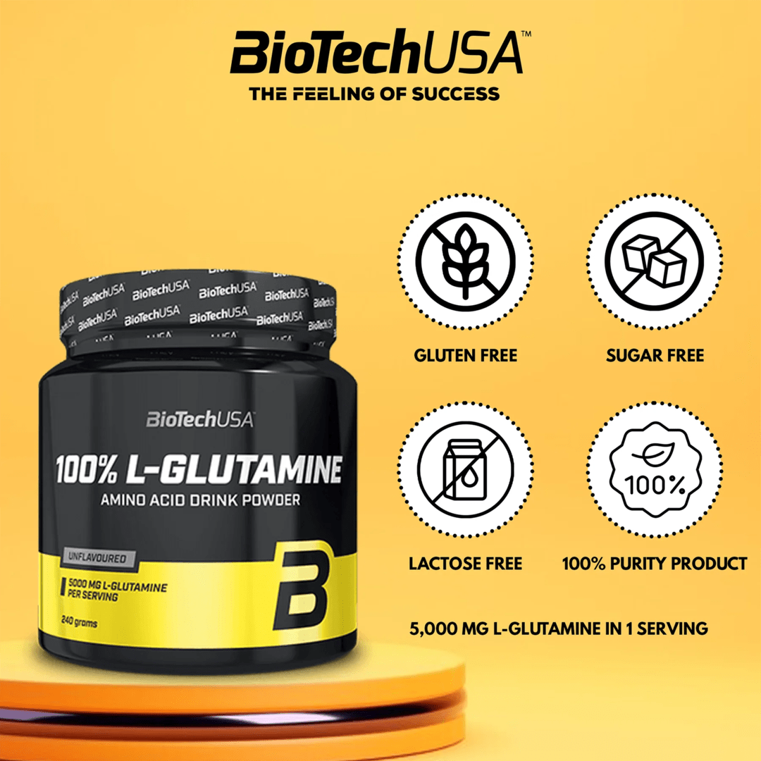 BiotechUSA 100% L-Glutamine | 240gm