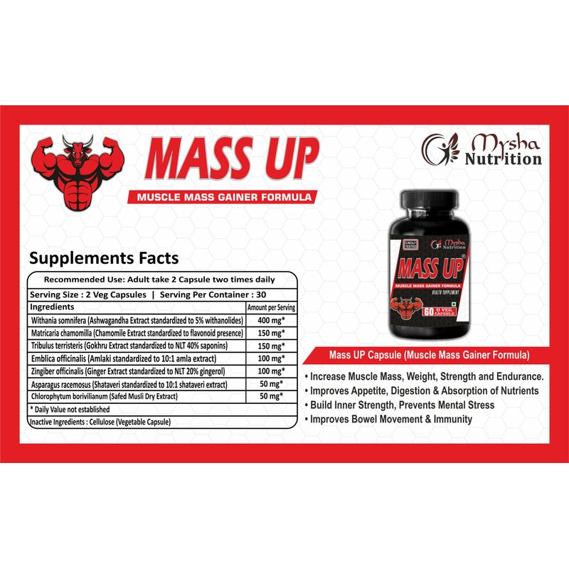 Mysha Nutrition Mass Up Capsule (Muscle Mass Gainer Formula)