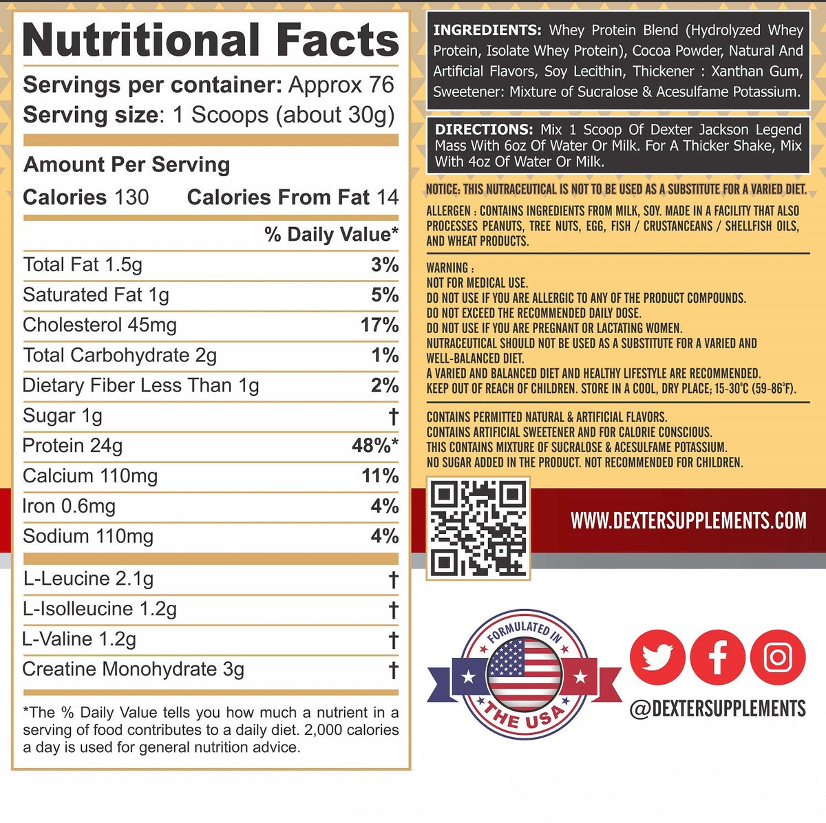 Dexter Jackson Signature Series Legend Whey | 5lbs