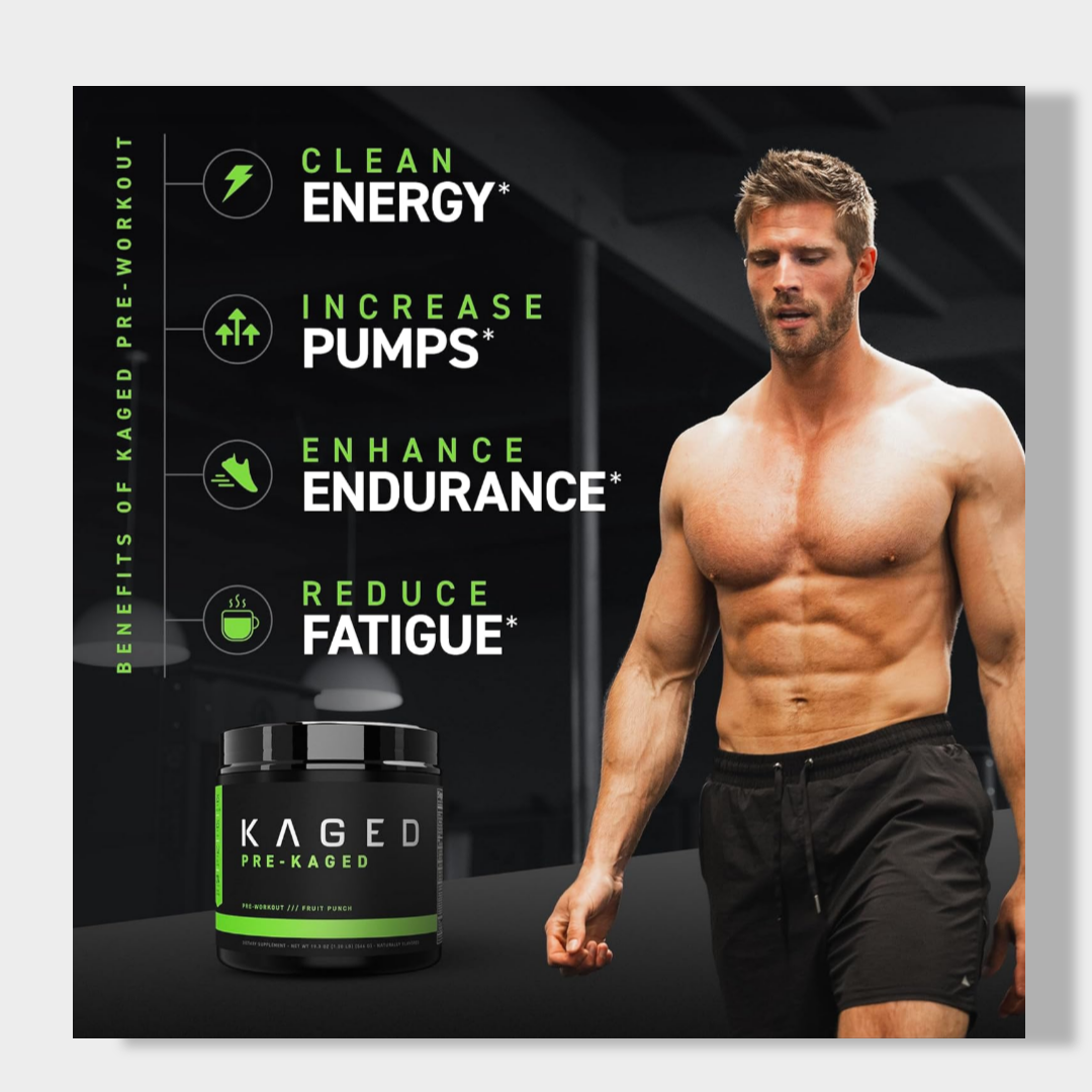 Kaged Original Pre Workout Powder | Pre-Kaged | Formulated with Creatine, Beta Alanine, Pure Caffeine