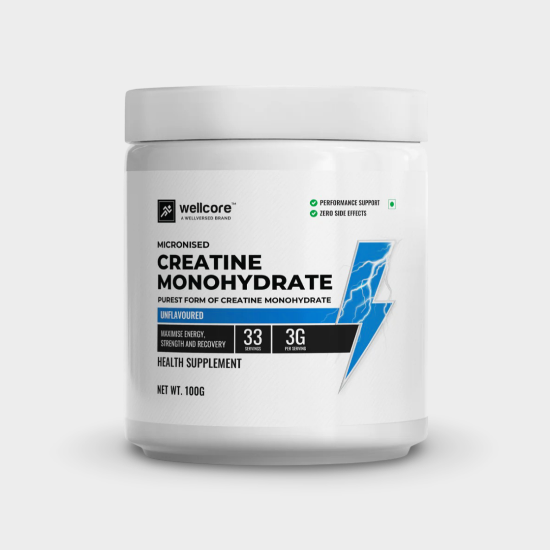 Wellcore - Micronised Creatine Monohydrate (100g, 33 Servings) | 100% Pure Creatine