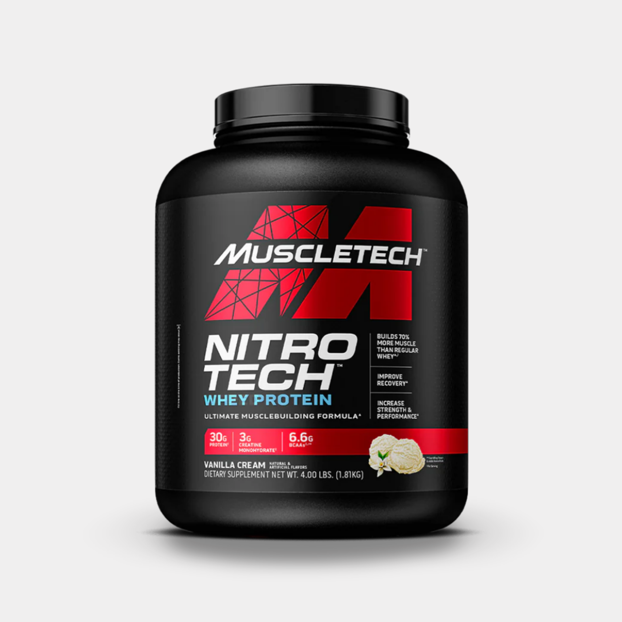 Muscletech Nitrotech Whey Protein | 4lbs | Made In USA