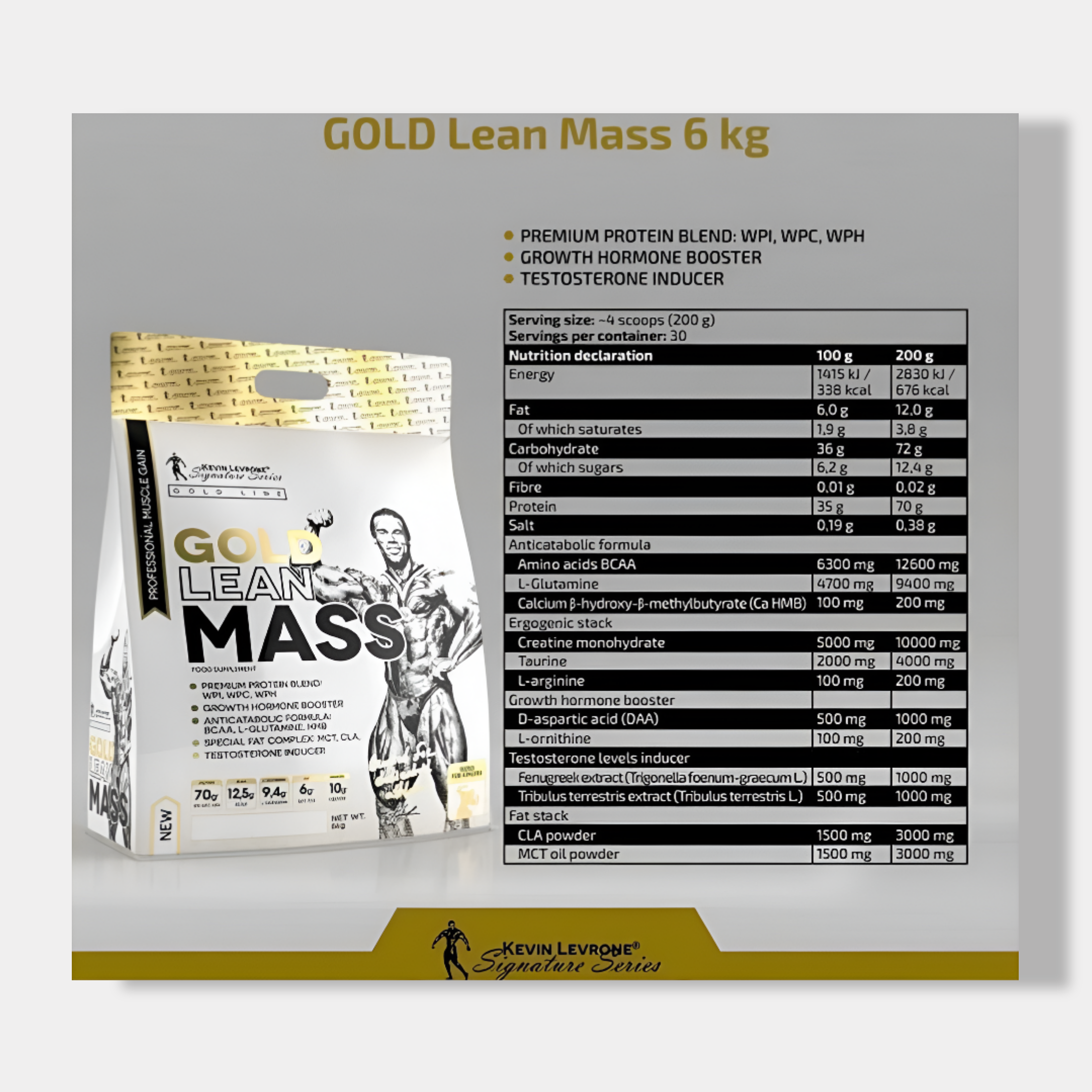 Kevin Levrone Gold Lean Mass 6kg