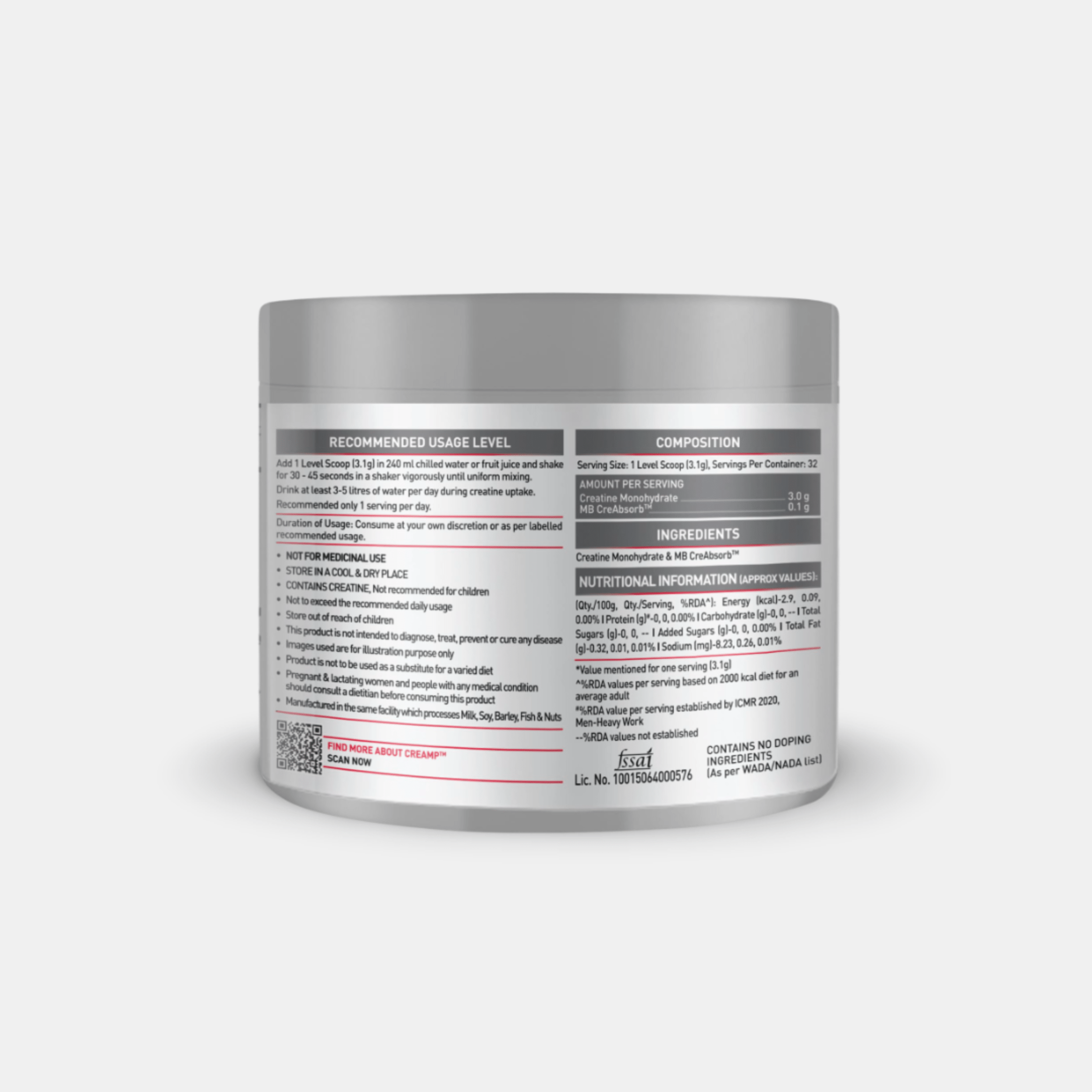 MuscleBlaze Creatine Monohydrate | 100gm