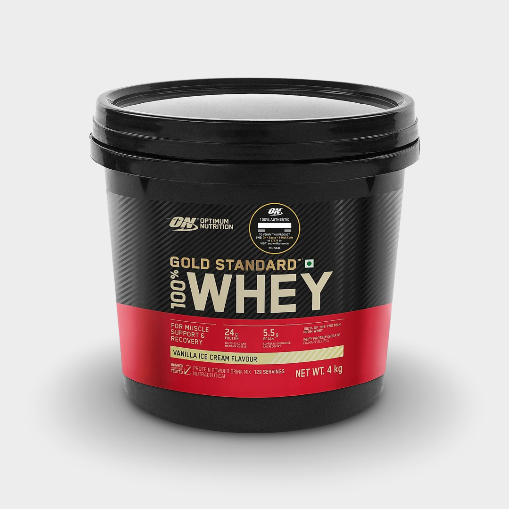 Optimum Nutrition (ON) Gold Standard 100% Whey Protein Powder | 4 kg