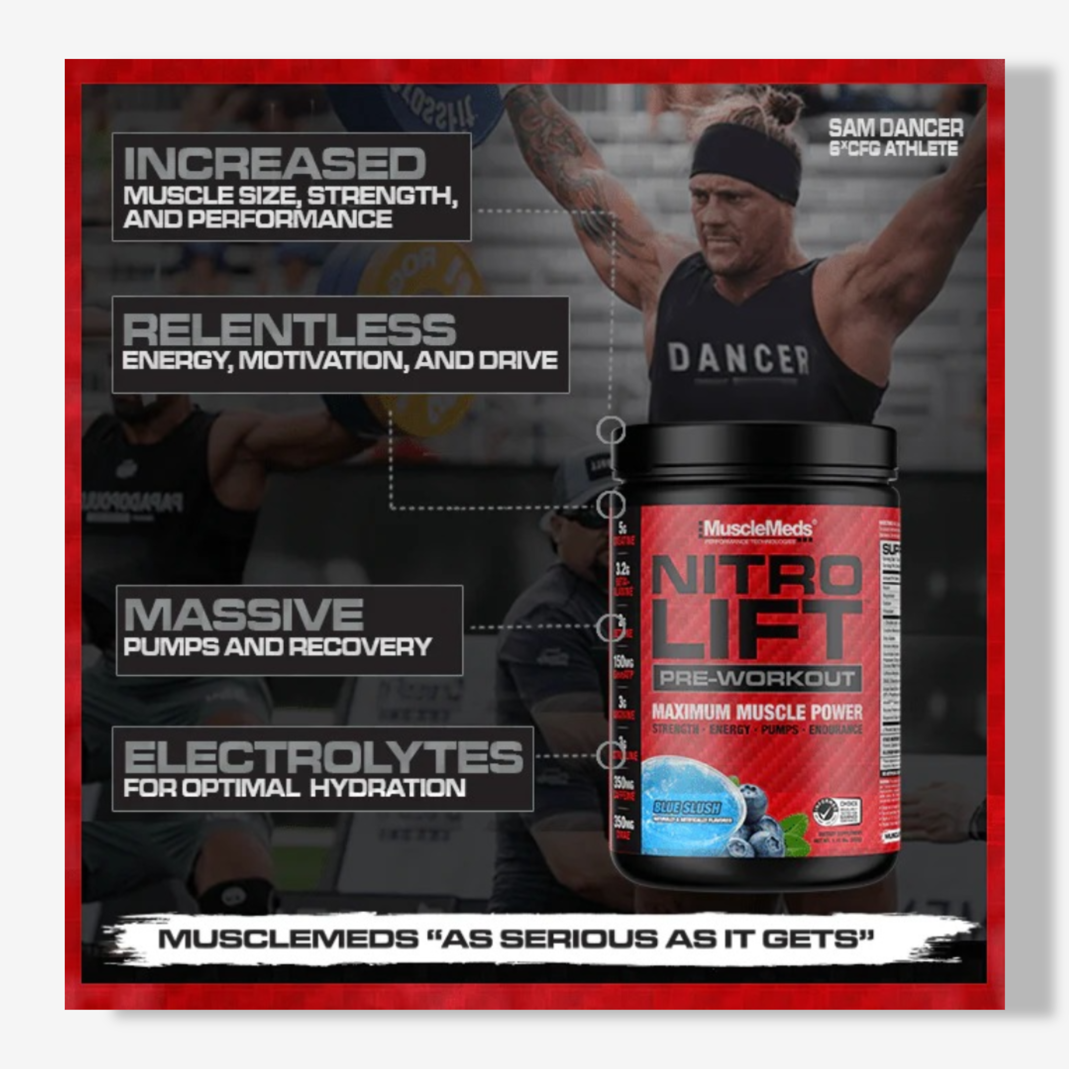 MuscleMeds NitroLift Pre-Workout | 40 servings