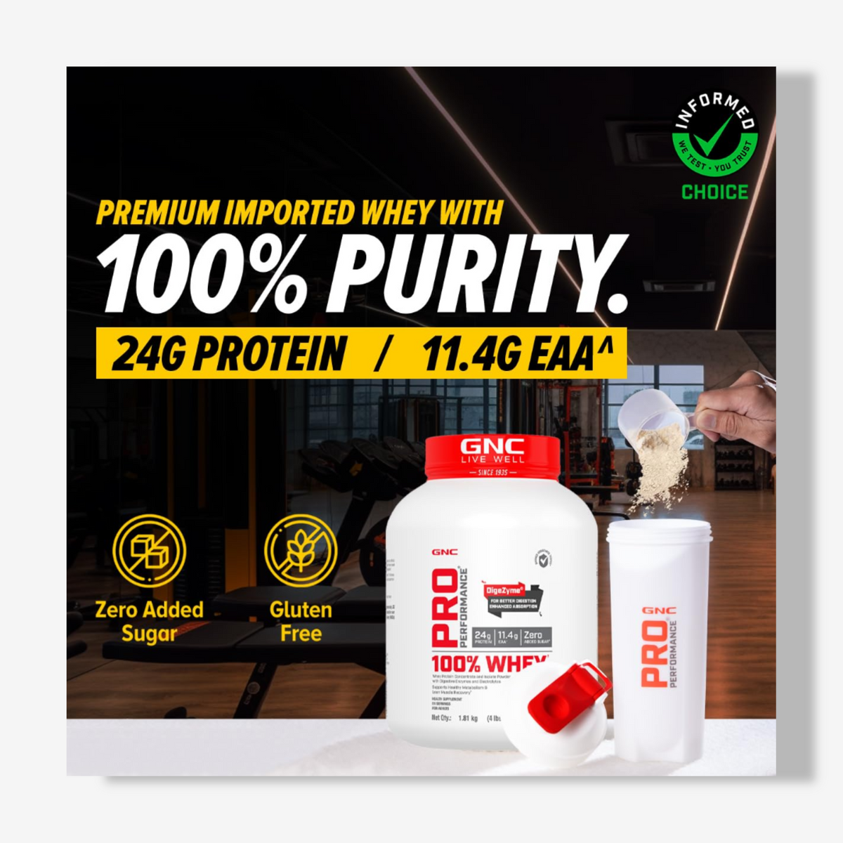 GNC Pro Performance 100% Whey Protein | 4lbs