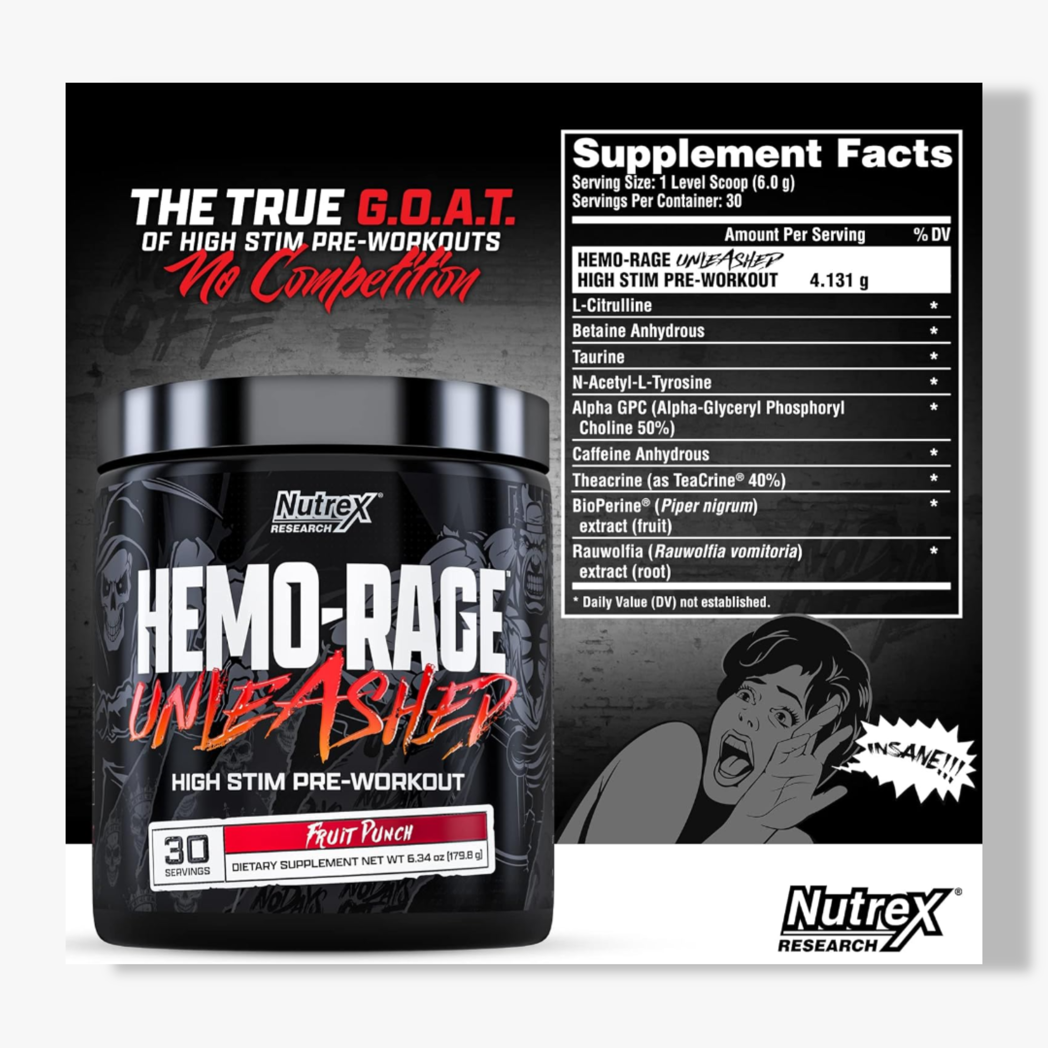 Nutrex Research Hemo-Rage Extreme High Stim Pre Workout