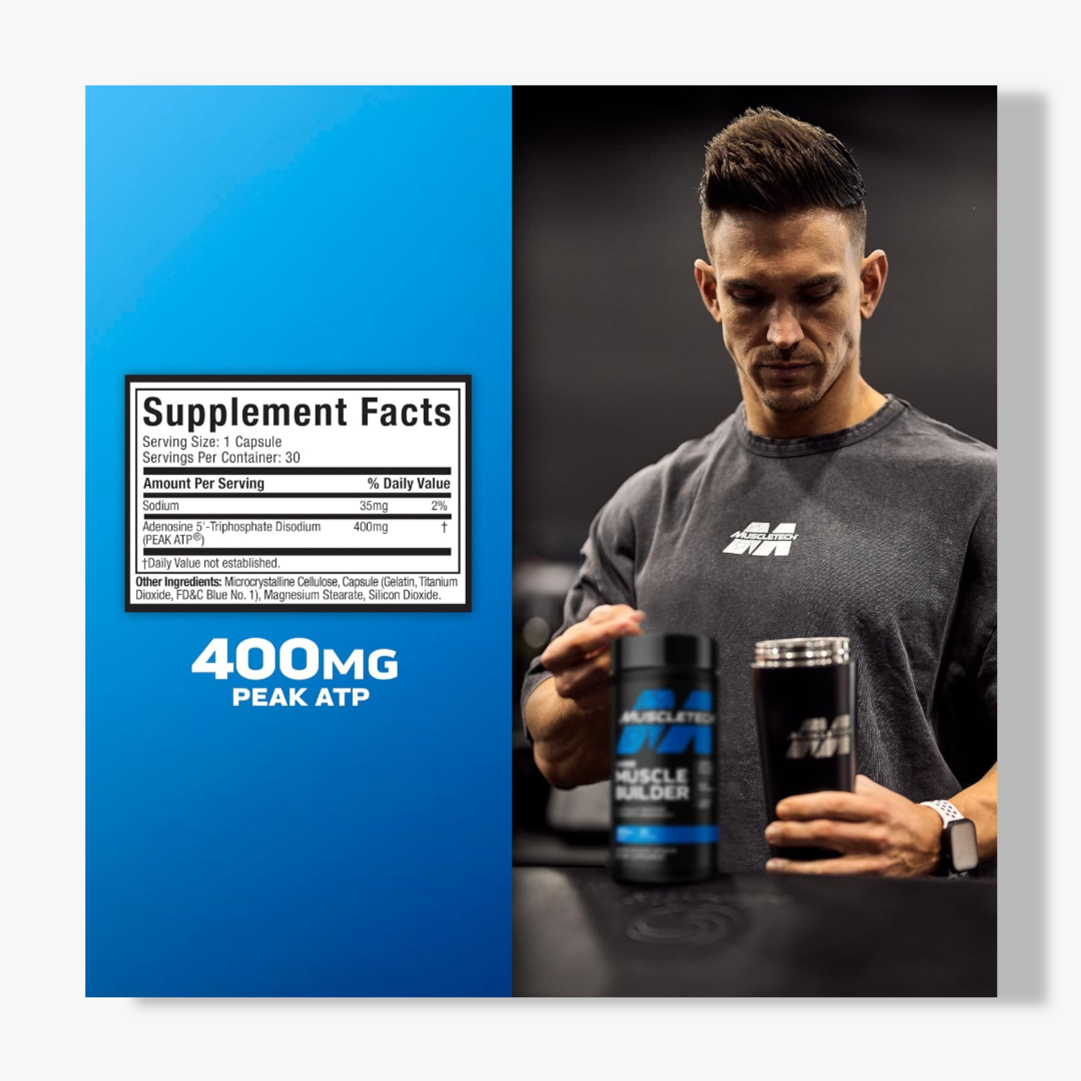 MuscleTech Muscle Builder - Nitric Oxide Booster Supplement Supports Muscle Gain & Performance