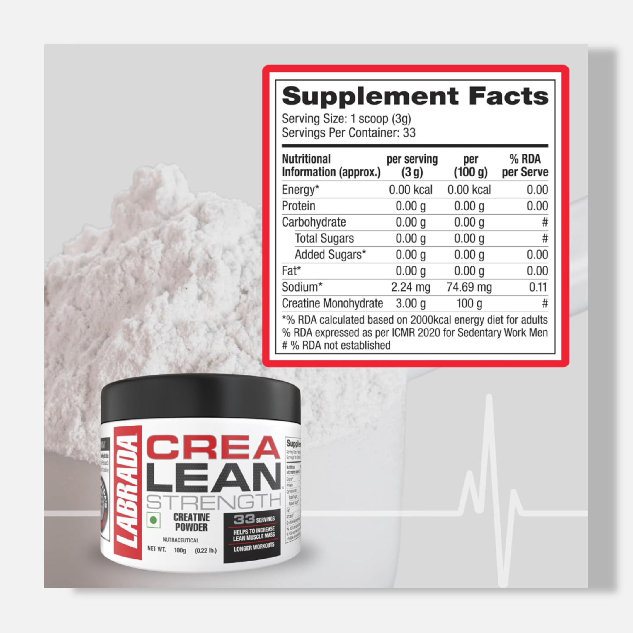 Labrada CreaLean | Unflavoured | 100g