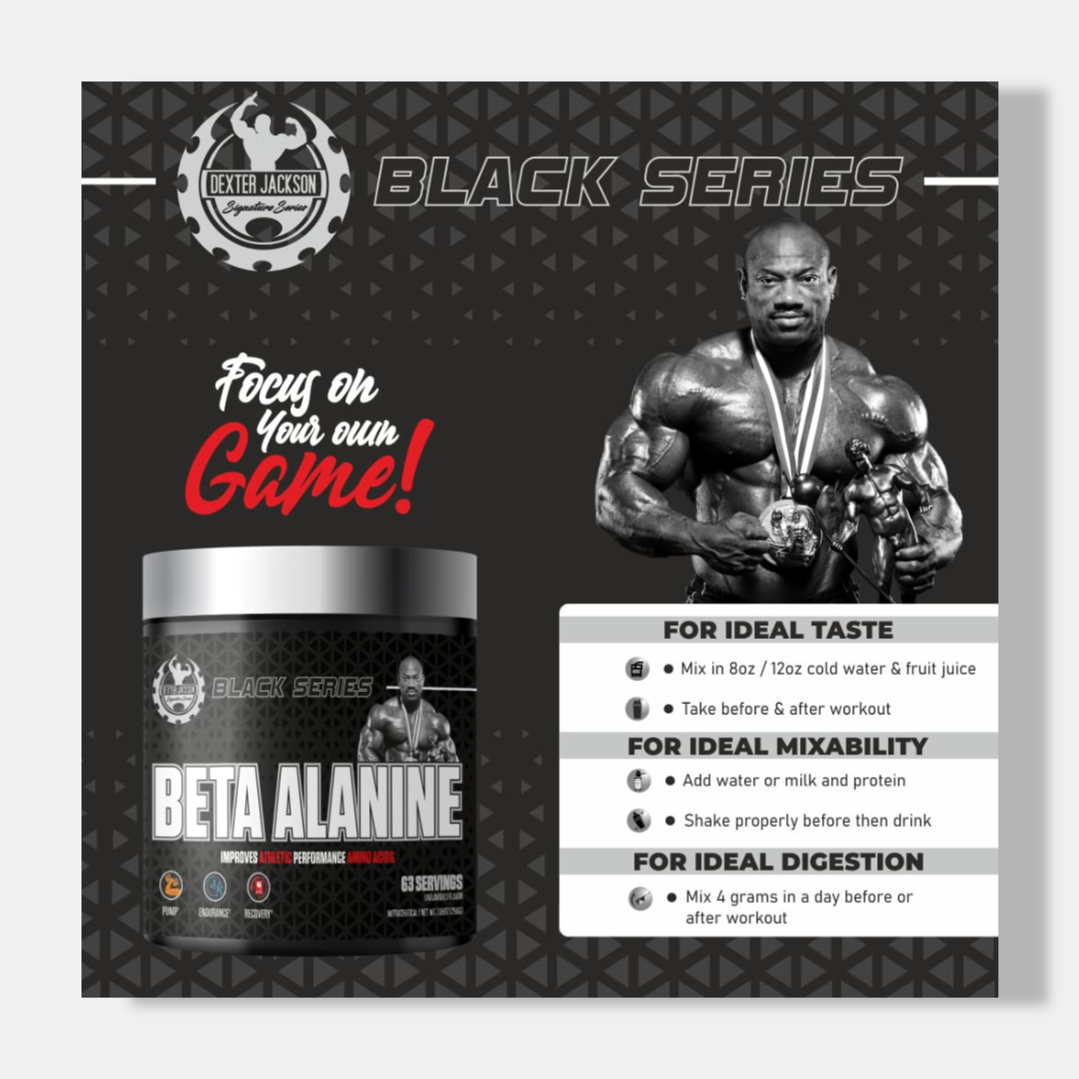 Dexter Jackson Black Series Beta Alanine | 250gm