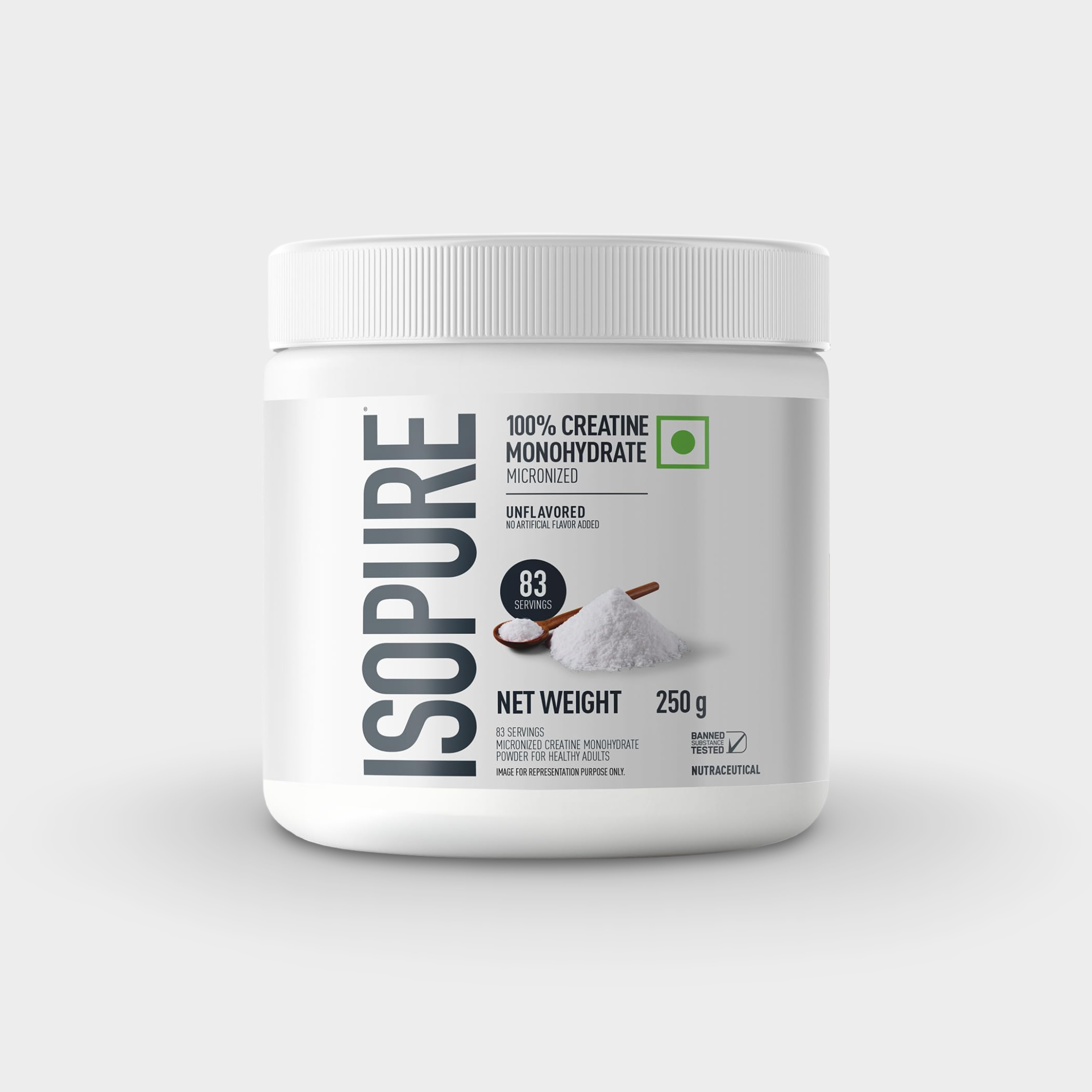 Isopure 100% Creatine Monohydrate Micronized | 250g | Unflavoured