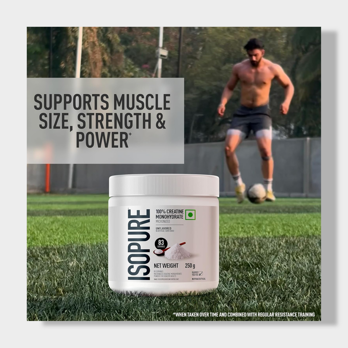 Isopure 100% Creatine Monohydrate Micronized | 250g | Unflavoured