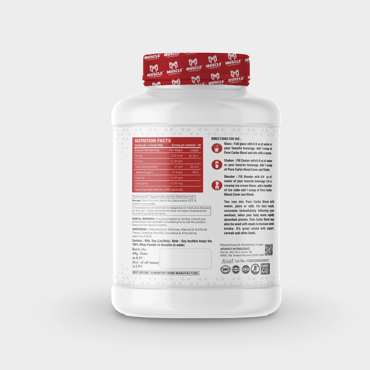 Muscle Xpress Pure Carbo Blend | 3kg