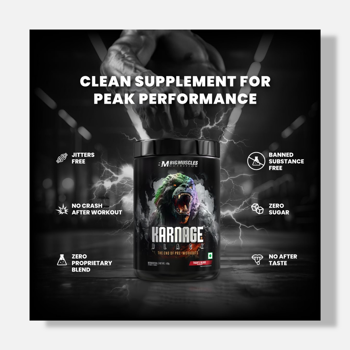 Bigmuscles Nutrition Karnage Black Preworkout