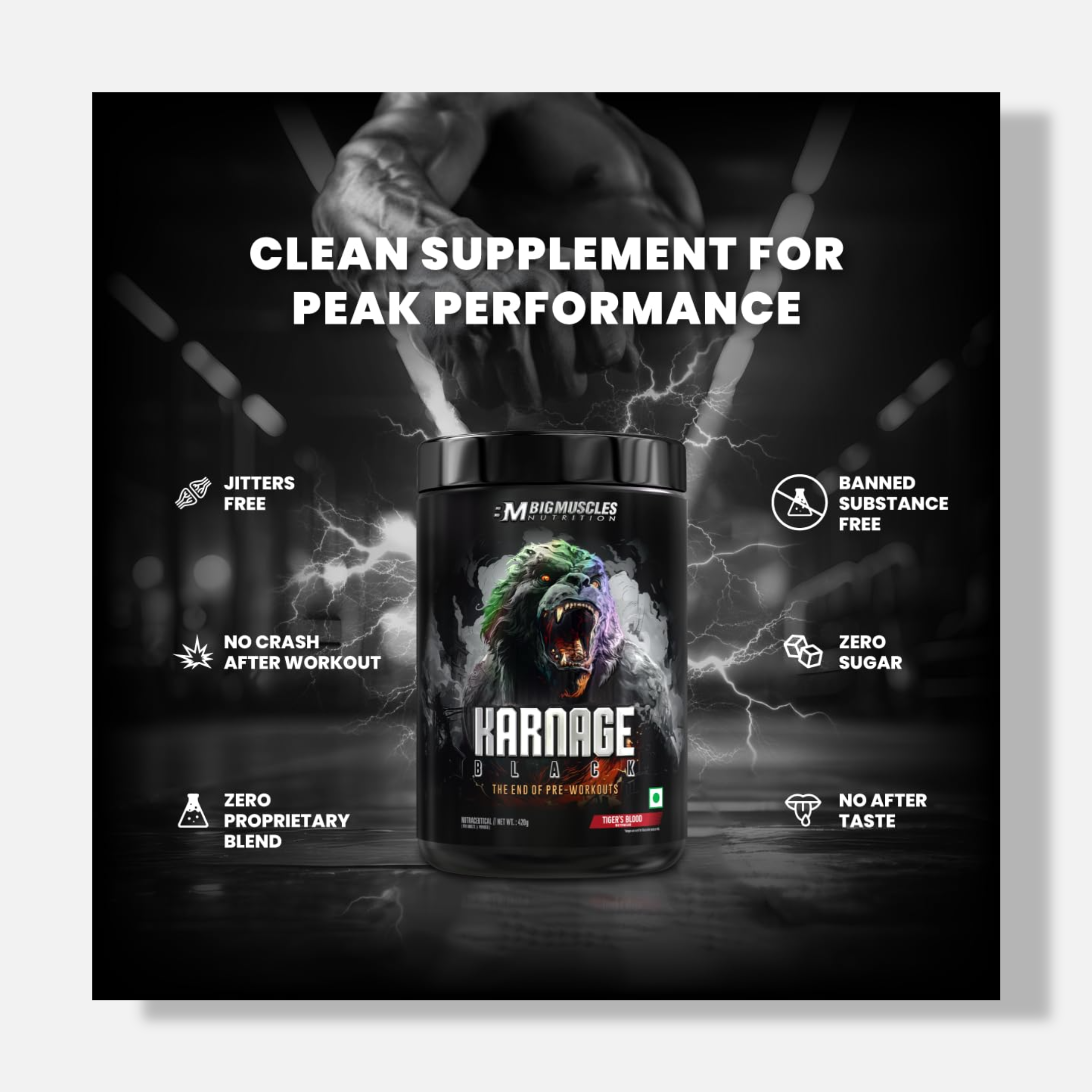 Bigmuscles Nutrition Karnage Black Preworkout