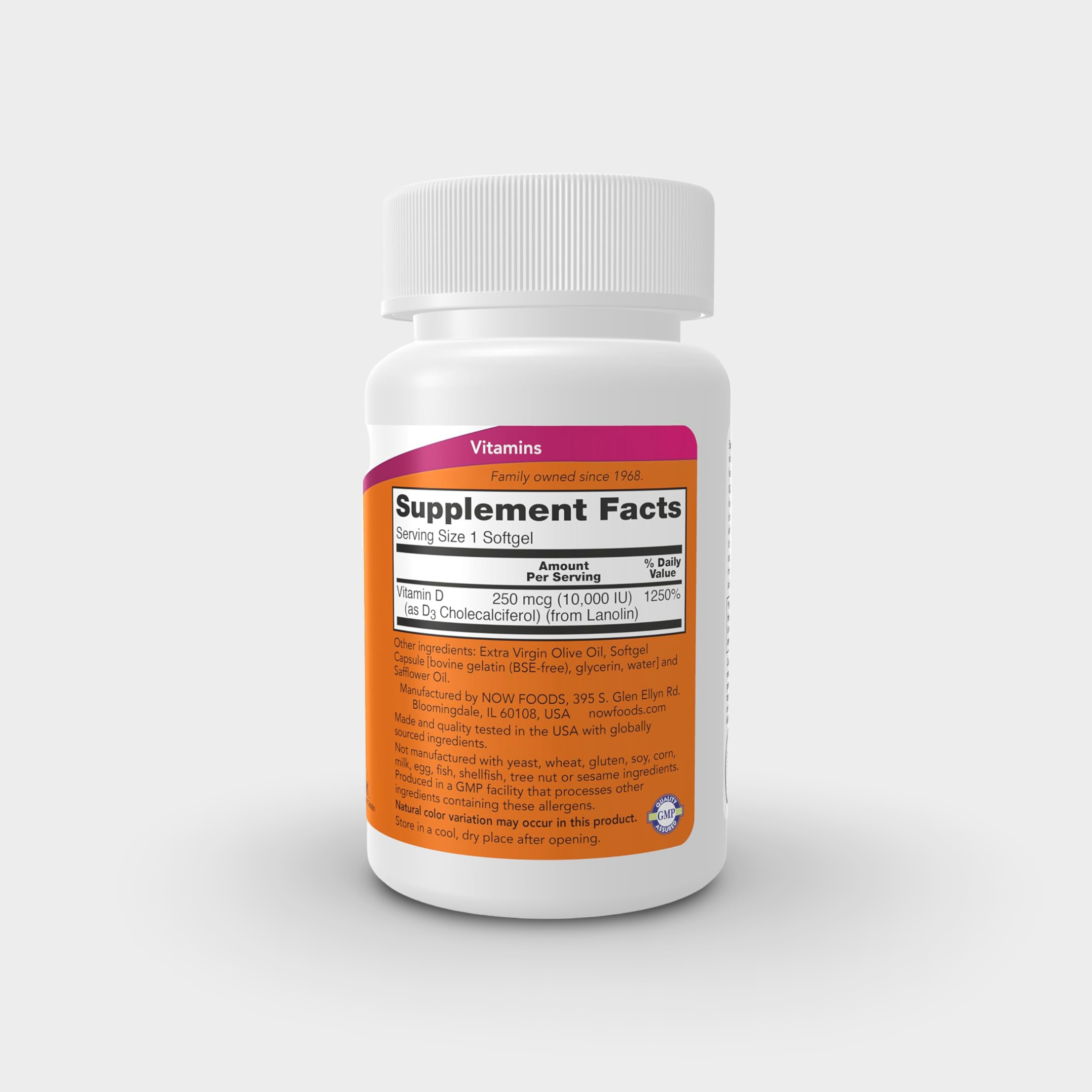 NOW Foods Vitamin D-3 10,000 IU