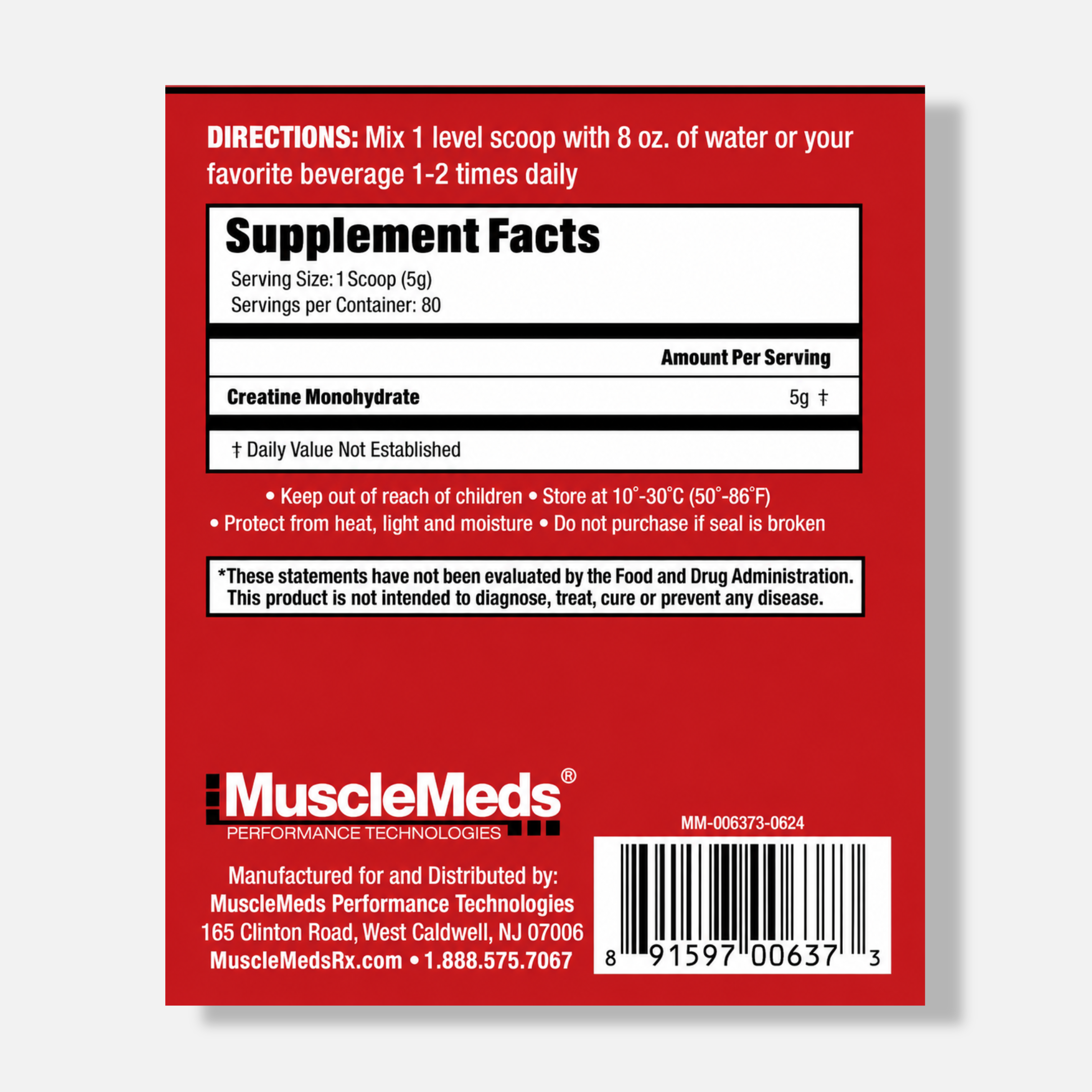 MuscleMeds Creatine Monohydrate | 400g