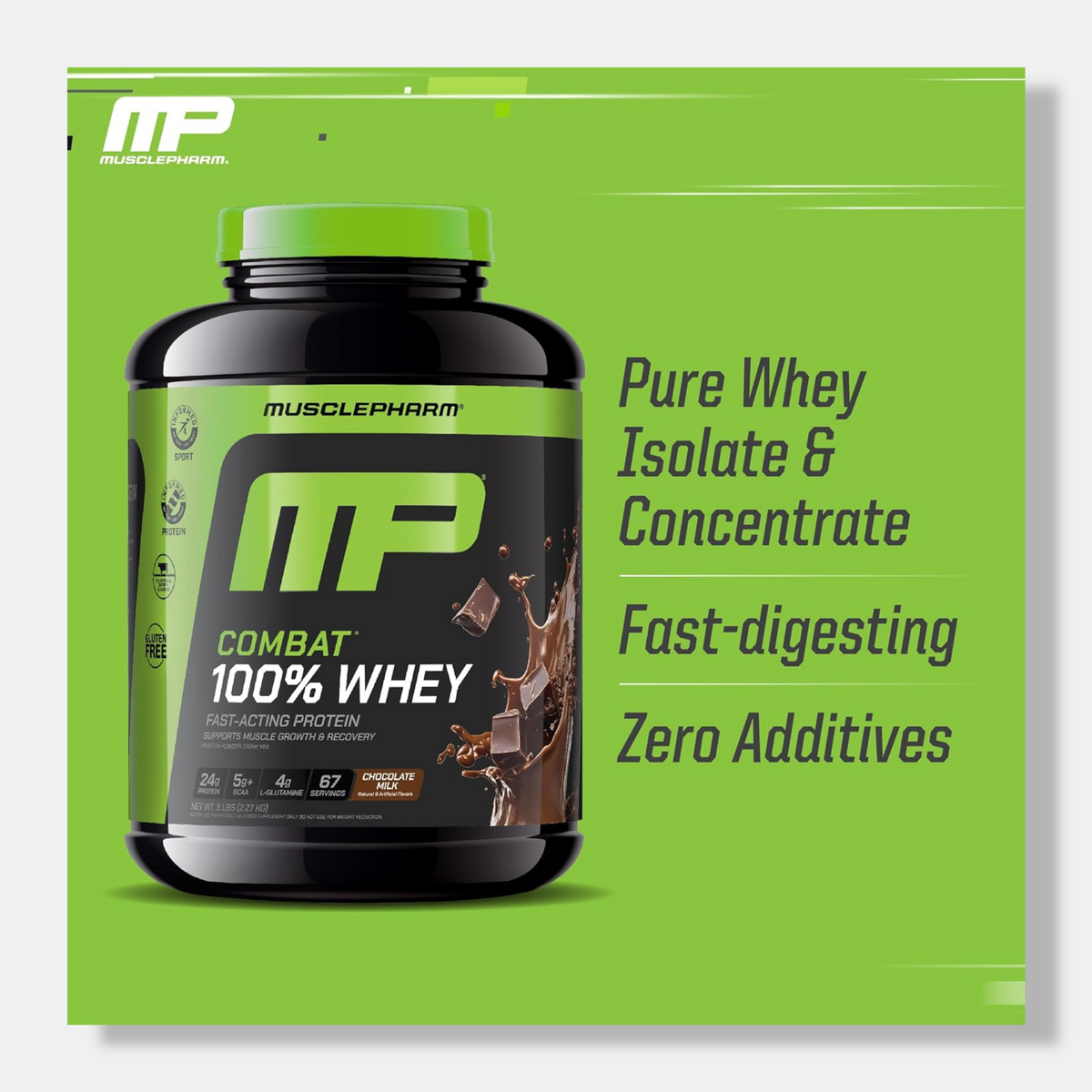MusclePharm (MP) Combat 100% Whey | 5 lbs