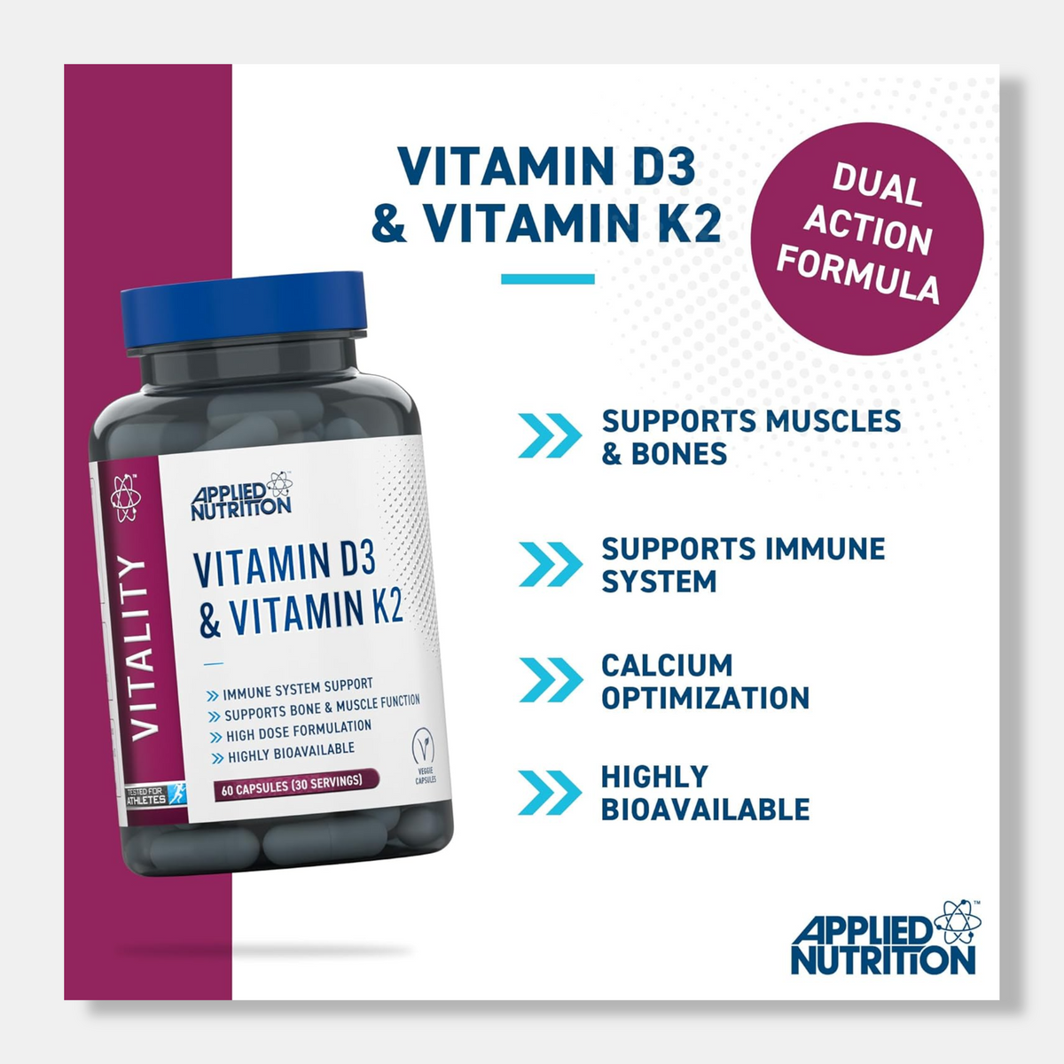 Applied Nutrition Vitamin D3 & K2