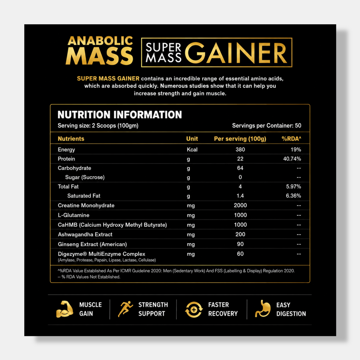 One Science Anabolic Mass – Super Mass Gainer | 5kg