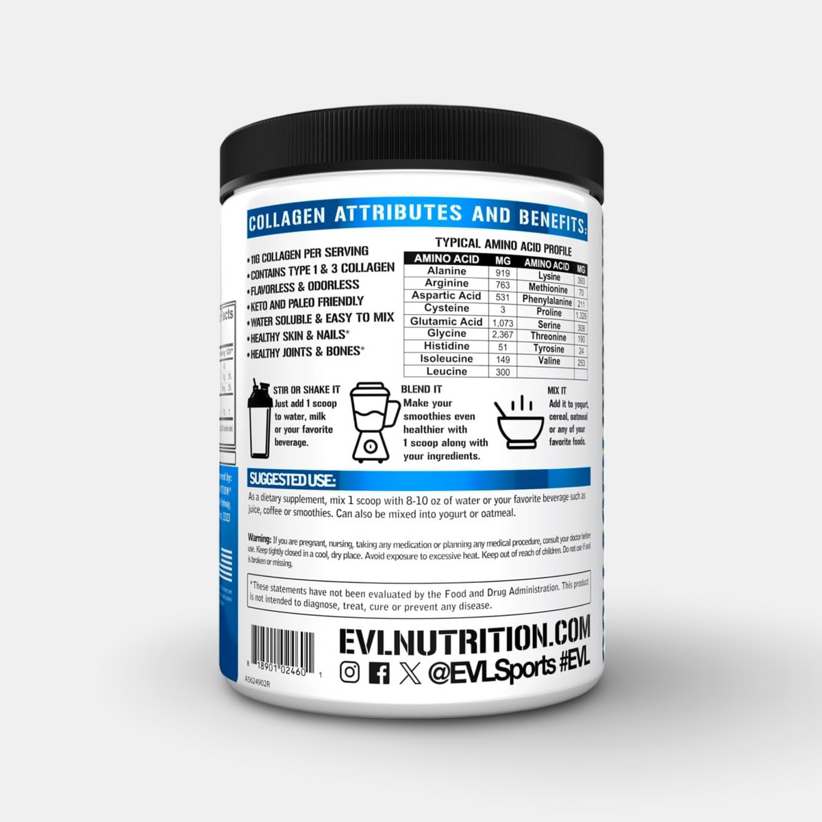 EVL Collagen Peptides Powder Hydrolyzed Collagen