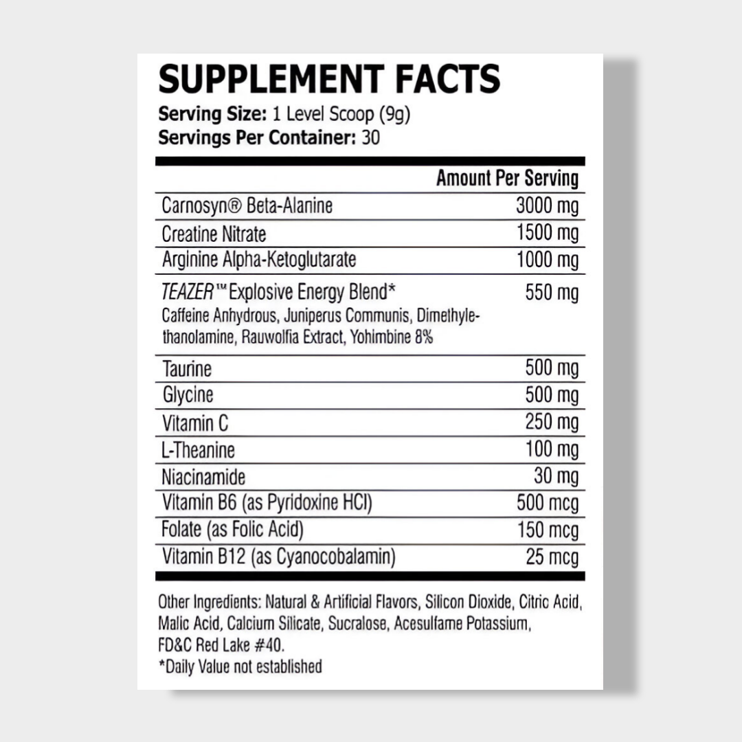 Pole Nutrition Teazer Pre-workout