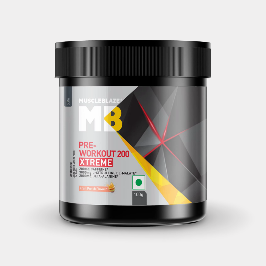 MuscleBlaze Pre Workout 200 Xtreme | 100gm