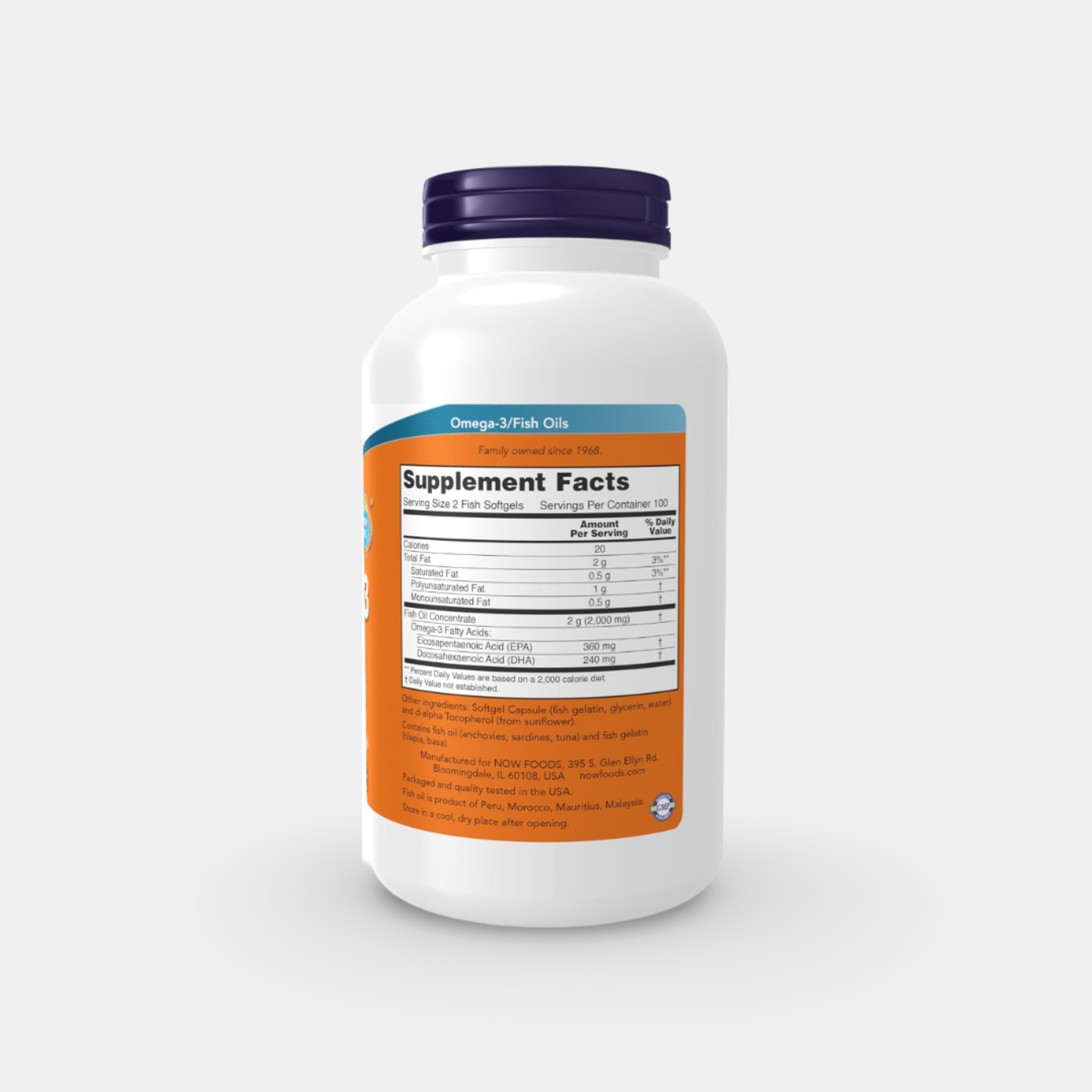 Now Foods Omega-3 Fish Oil | 200 sofgels