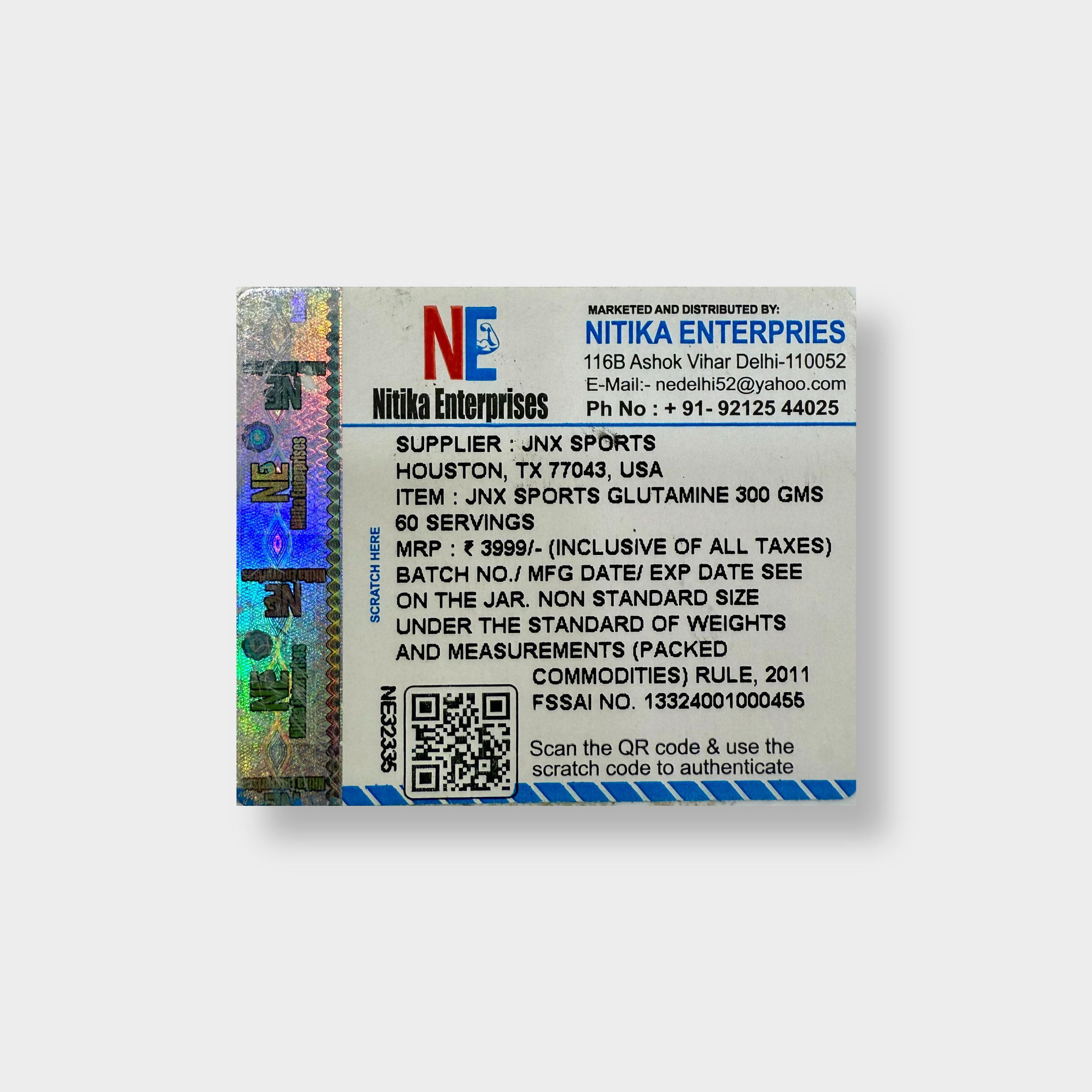 Jnx Sports The Curse Glutamine | 300g