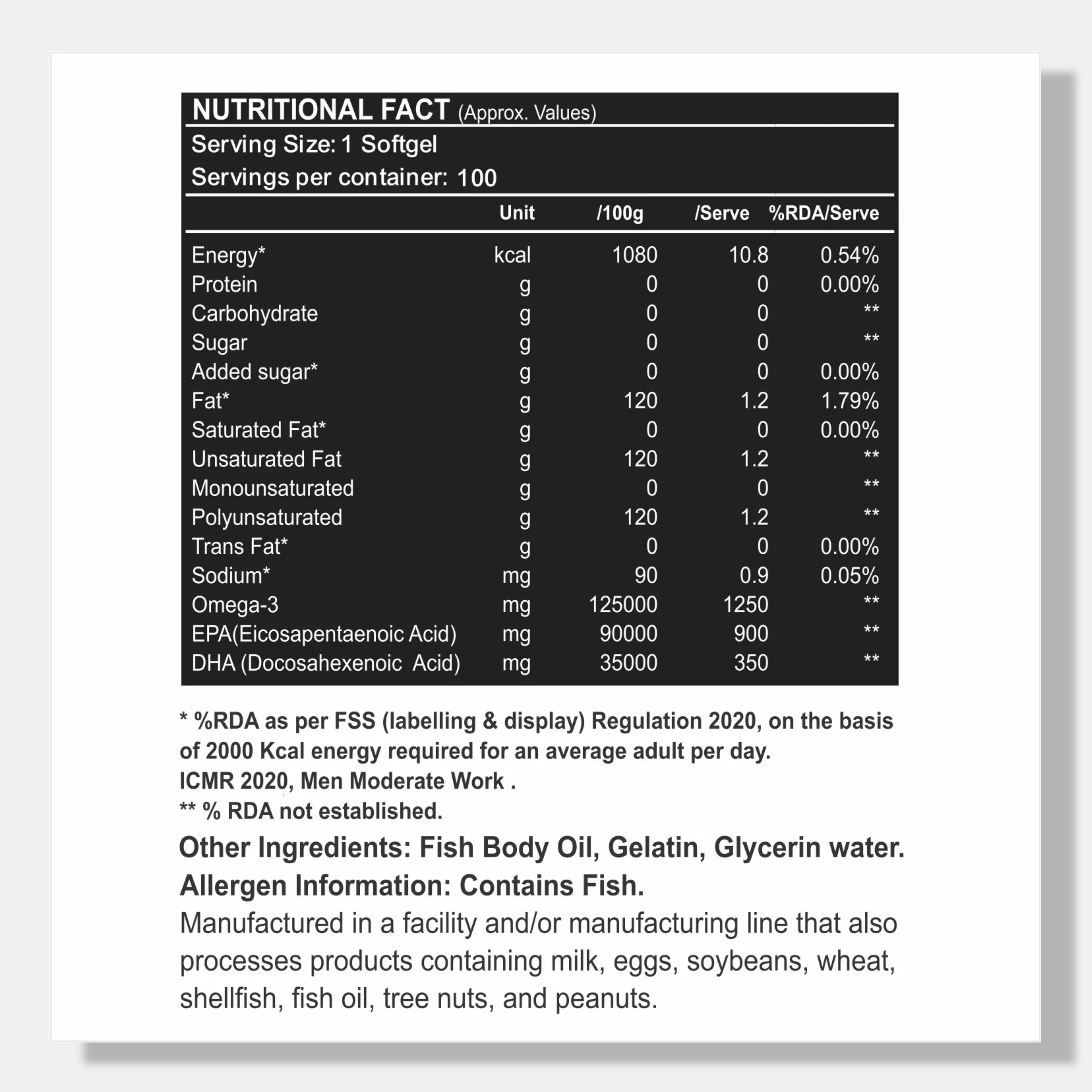 Enhanced Omega-3 High Dose Fish Oil