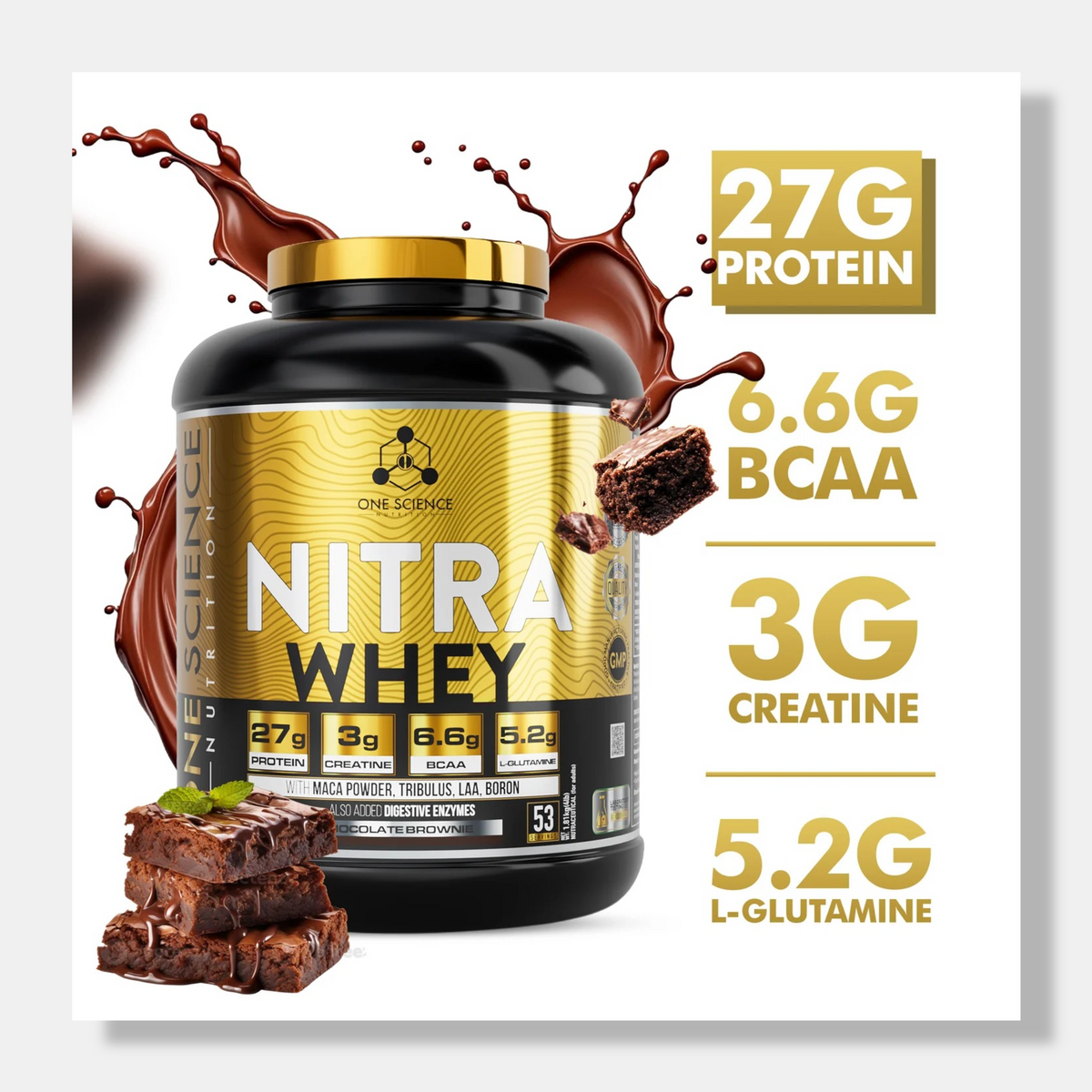 One Science Nitra Whey 5lb + Daily Multivitamin 60 caps Combo