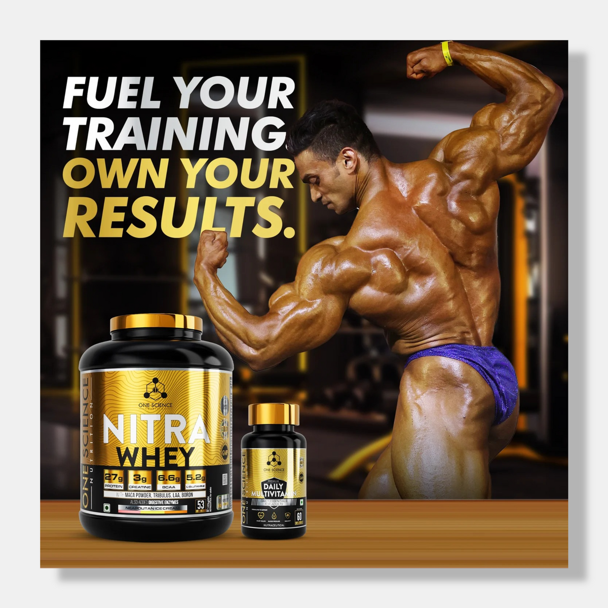 One Science Nitra Whey 5lb + Daily Multivitamin 60 caps Combo