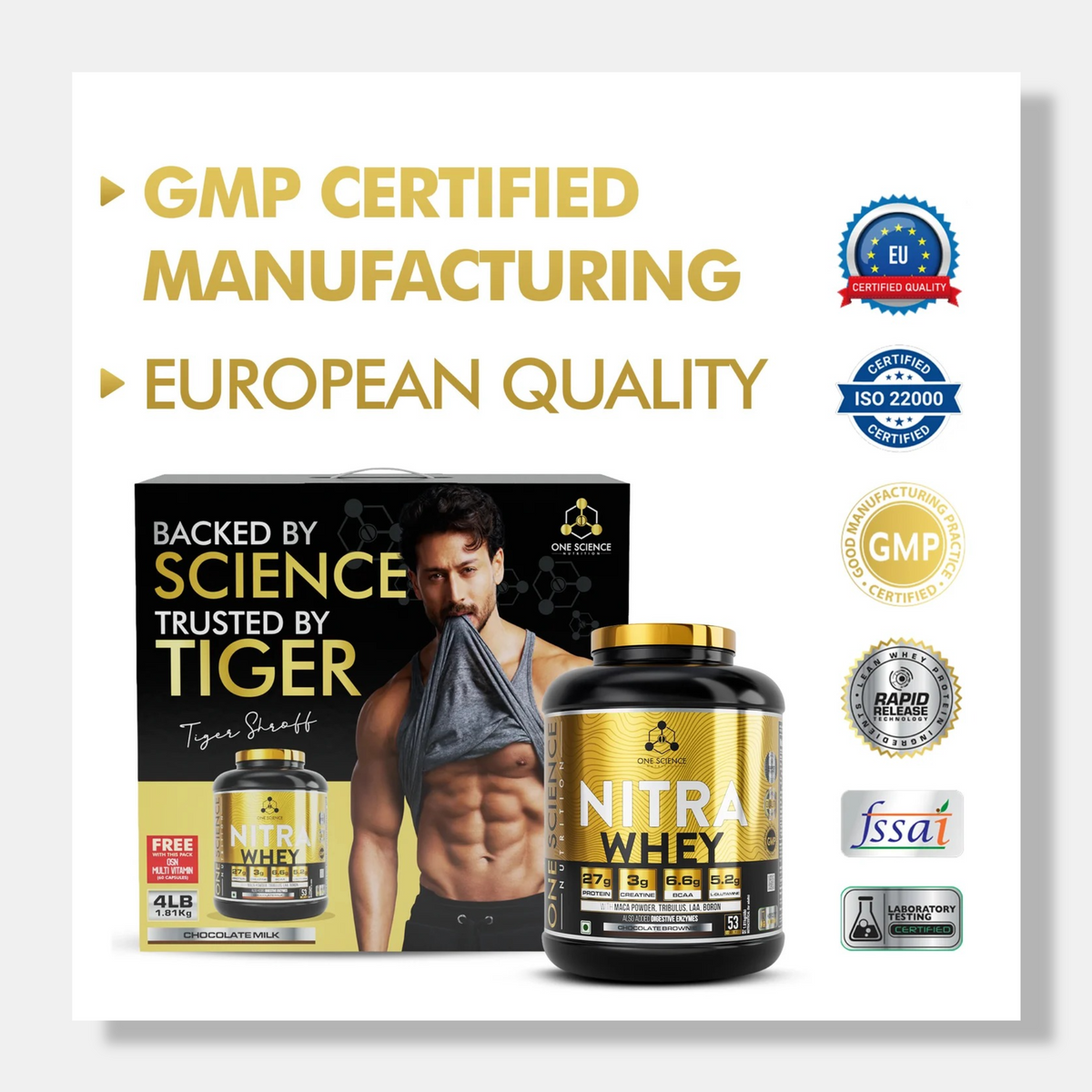 One Science Nitra Whey 5lb + Daily Multivitamin 60 caps Combo